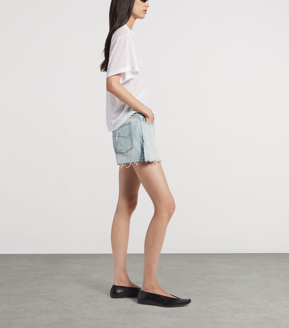 Balenciaga Womens Denim Mini Skort Image 4