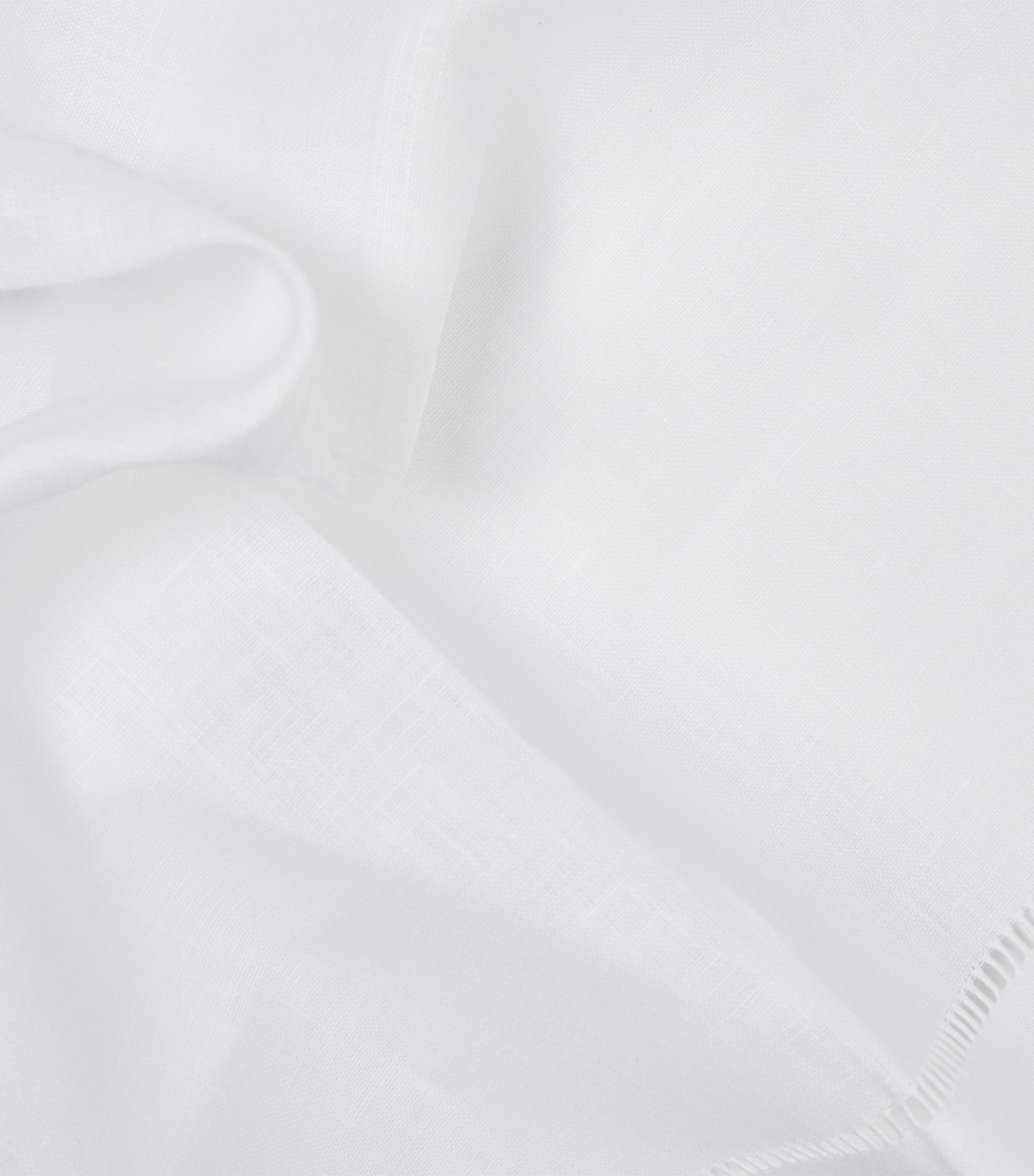 Linen Ladder Napkin (50cm x 50cm) WHITE Image 4