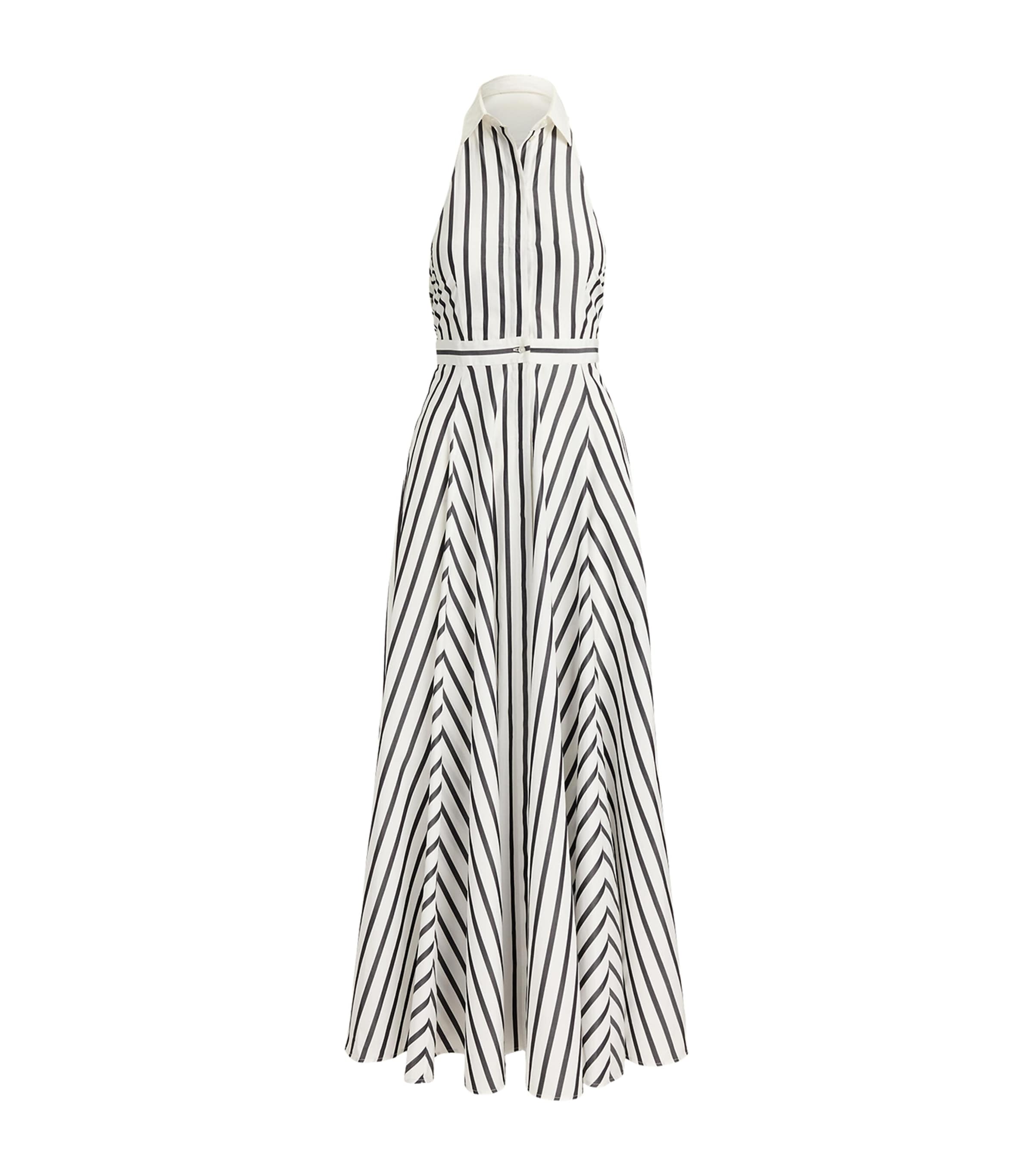 Ralph Lauren Women's Eldred Striped Cotton Day Dress - Size 14 in Black/White Ralph Lauren Women's Eldred Striped Cotton Day Dress - Size 14 in Black/White