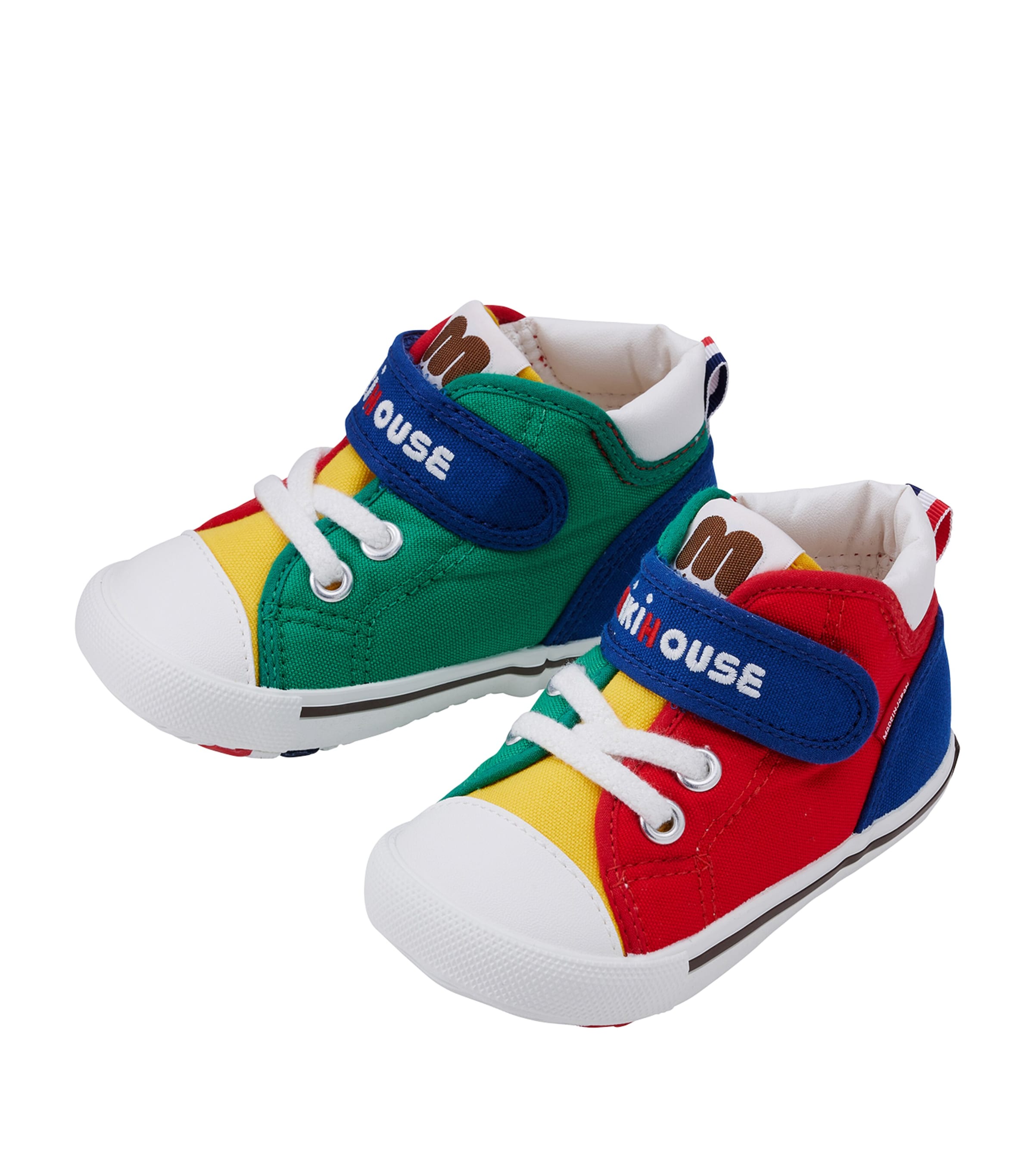 Miki House Velcro High-Top Sneakers | Baby Clothing | Baby Shoes | Trainers | Designers | Miki House