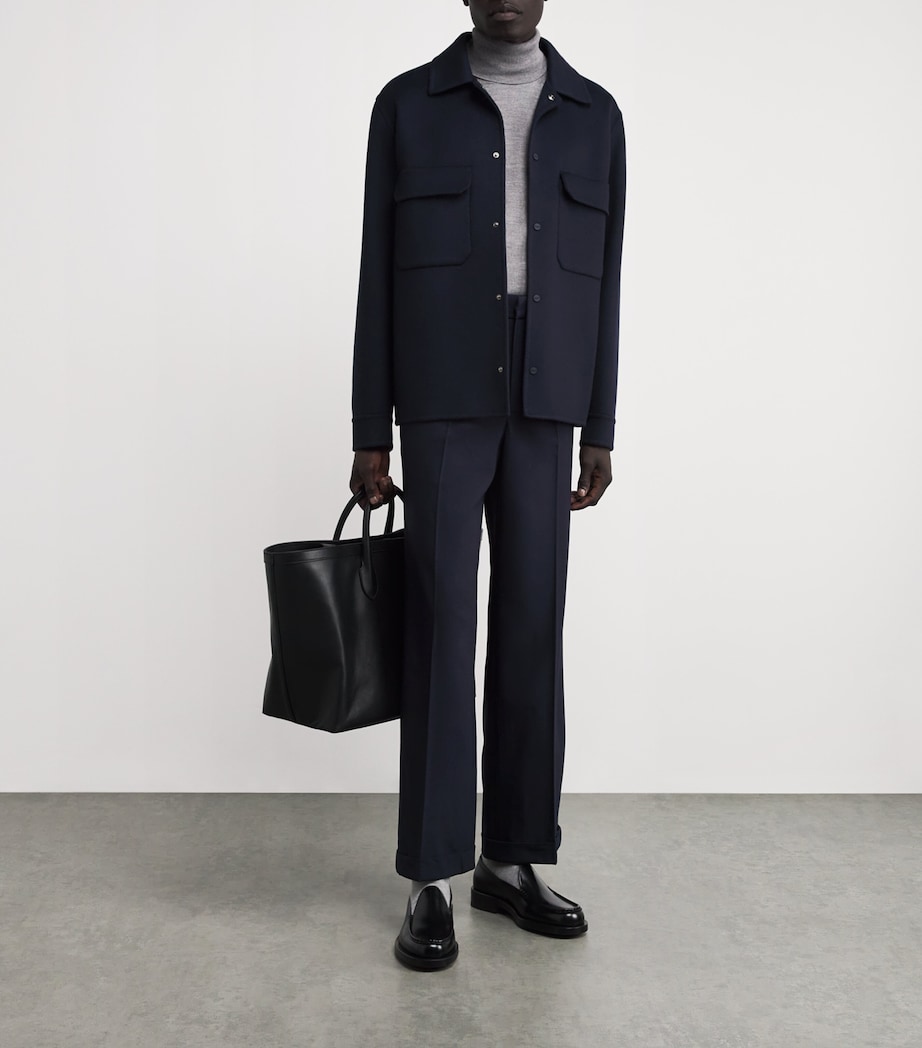 Wool Shirt Jacket 9200BLUE Image 2