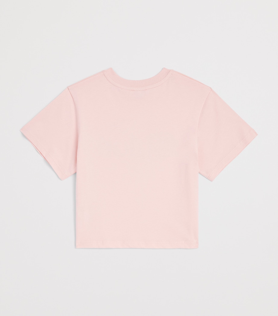Chloé Kids Cotton Print Logo T-Shirt (4-14 Years) Pink Image 2