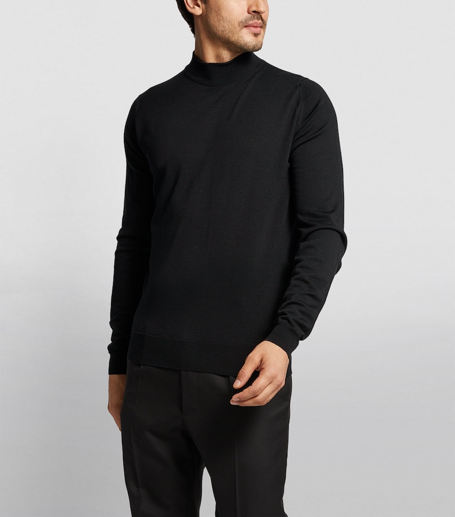 Merino Wool Harcourt Sweater BLACK Image 5