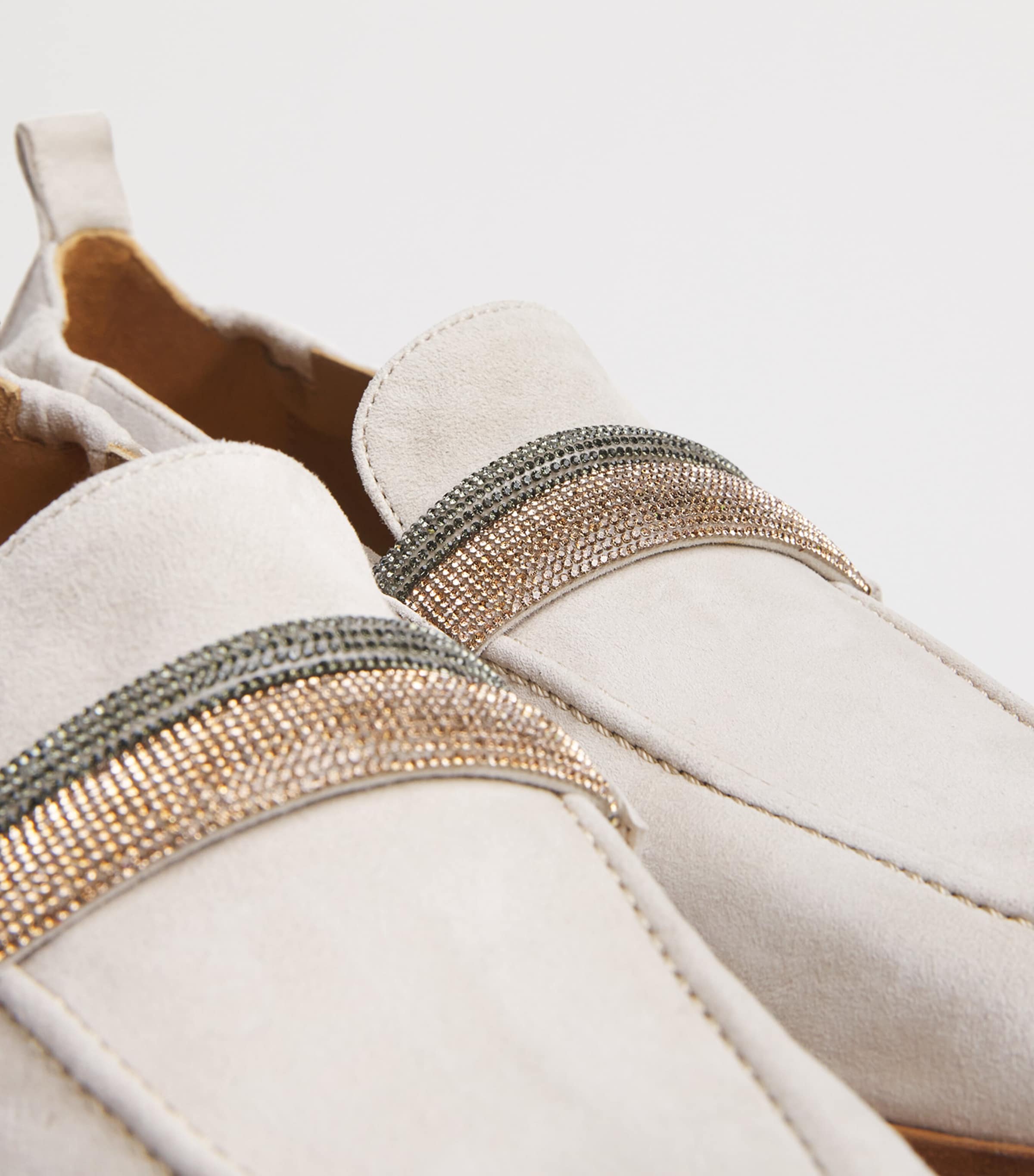 Suede Embellished Moccasins SABBIA Image 7