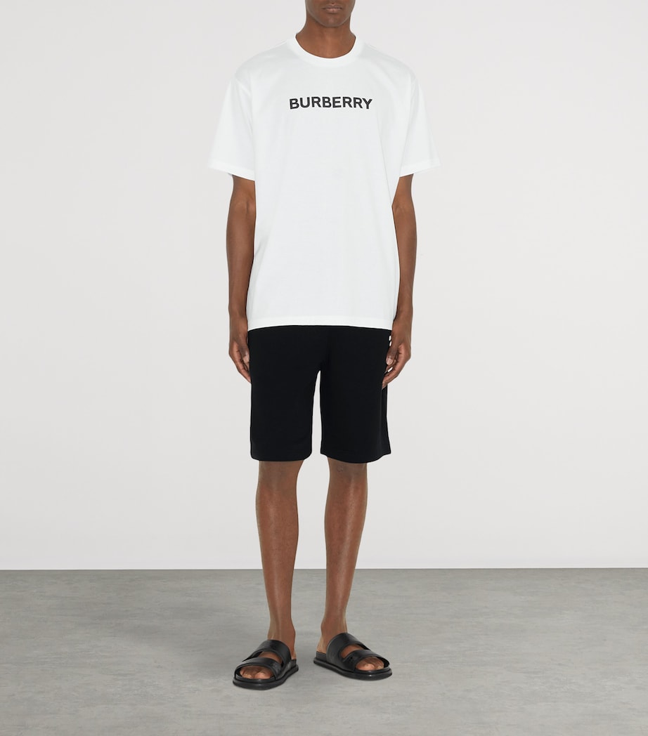 Cotton Logo Longline Shorts BLACK Image 6