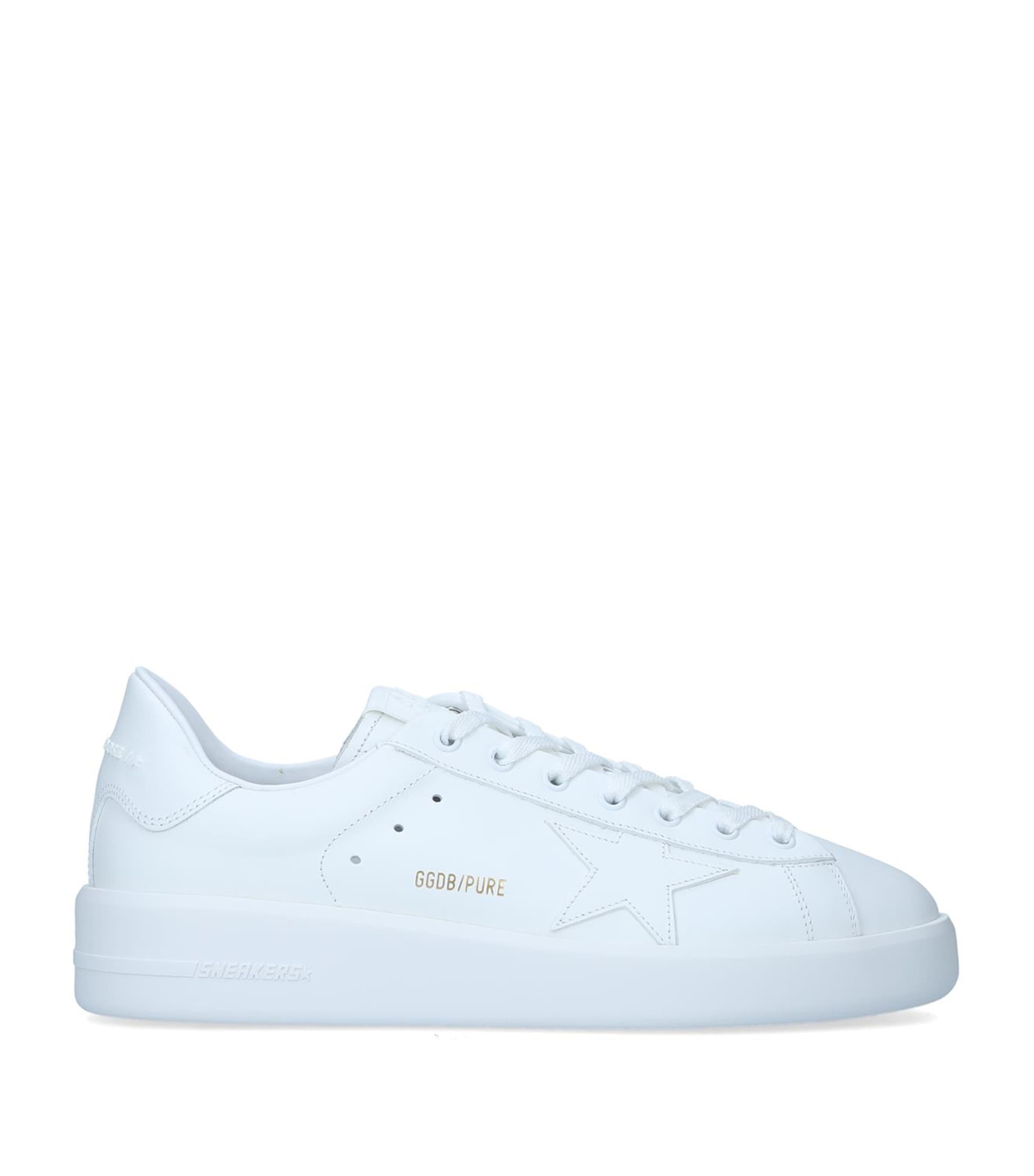 Golden Goose Leather Purestar Low-Top Sneakers White Image 2