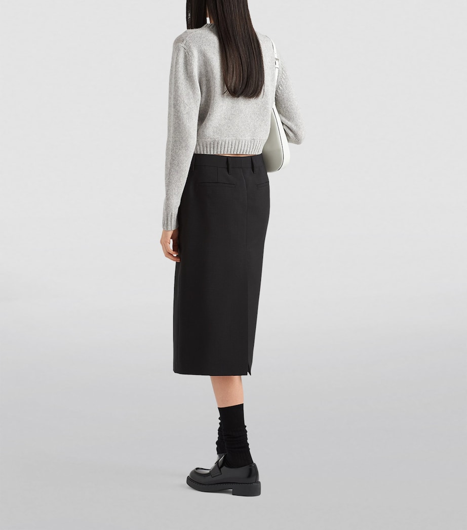 Wool-Cashmere Logo Sweater F0K44 Image 4