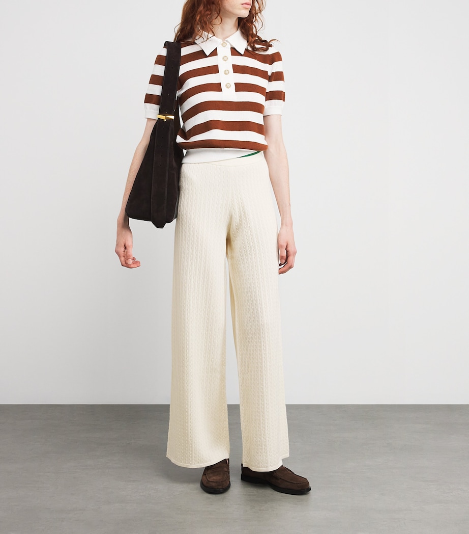 Cashmere-Silk The Cable Sweatpants KELLY GREEN MULTI Image 2