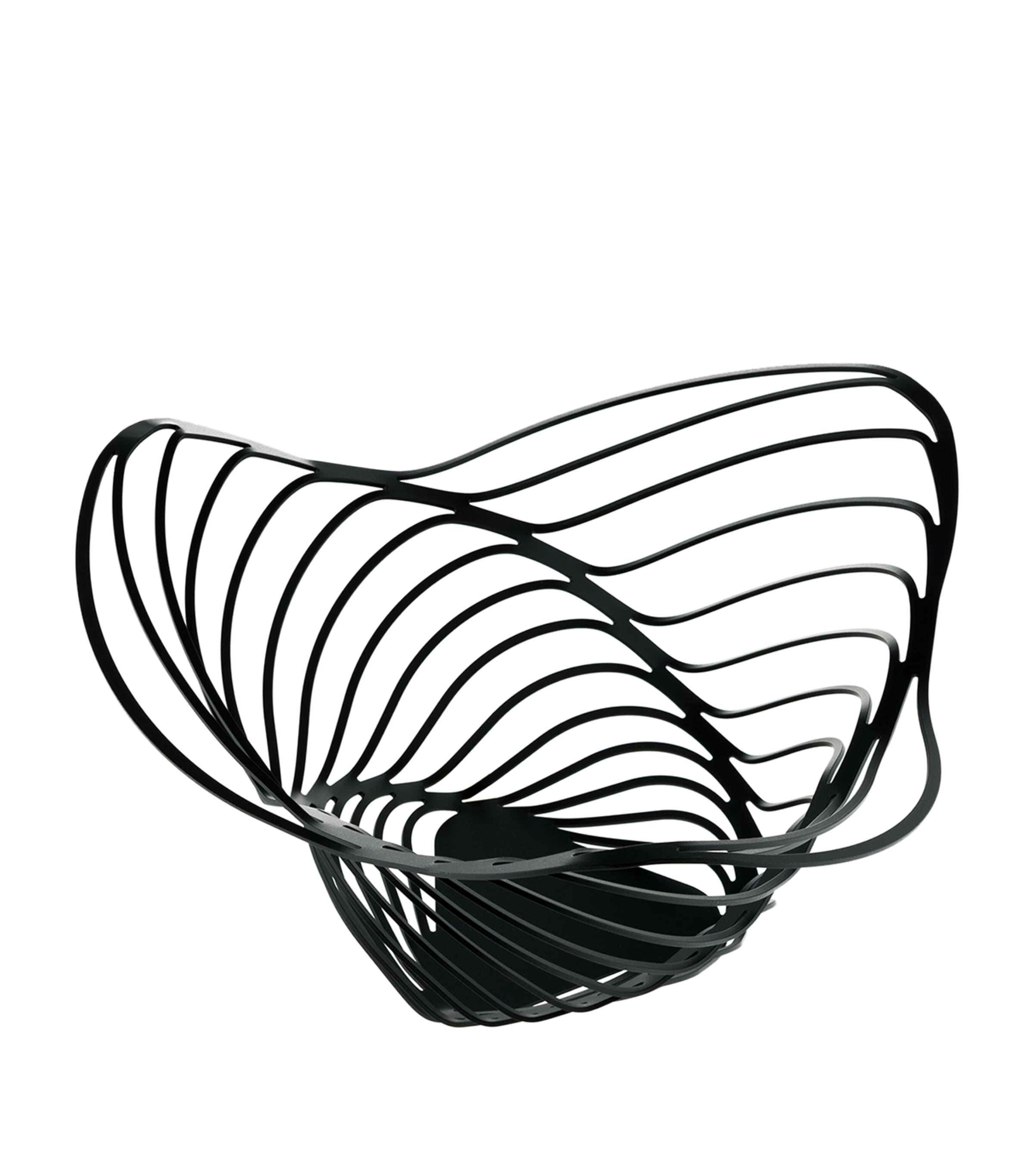 Alessi Trinity Citrus Basket In Black