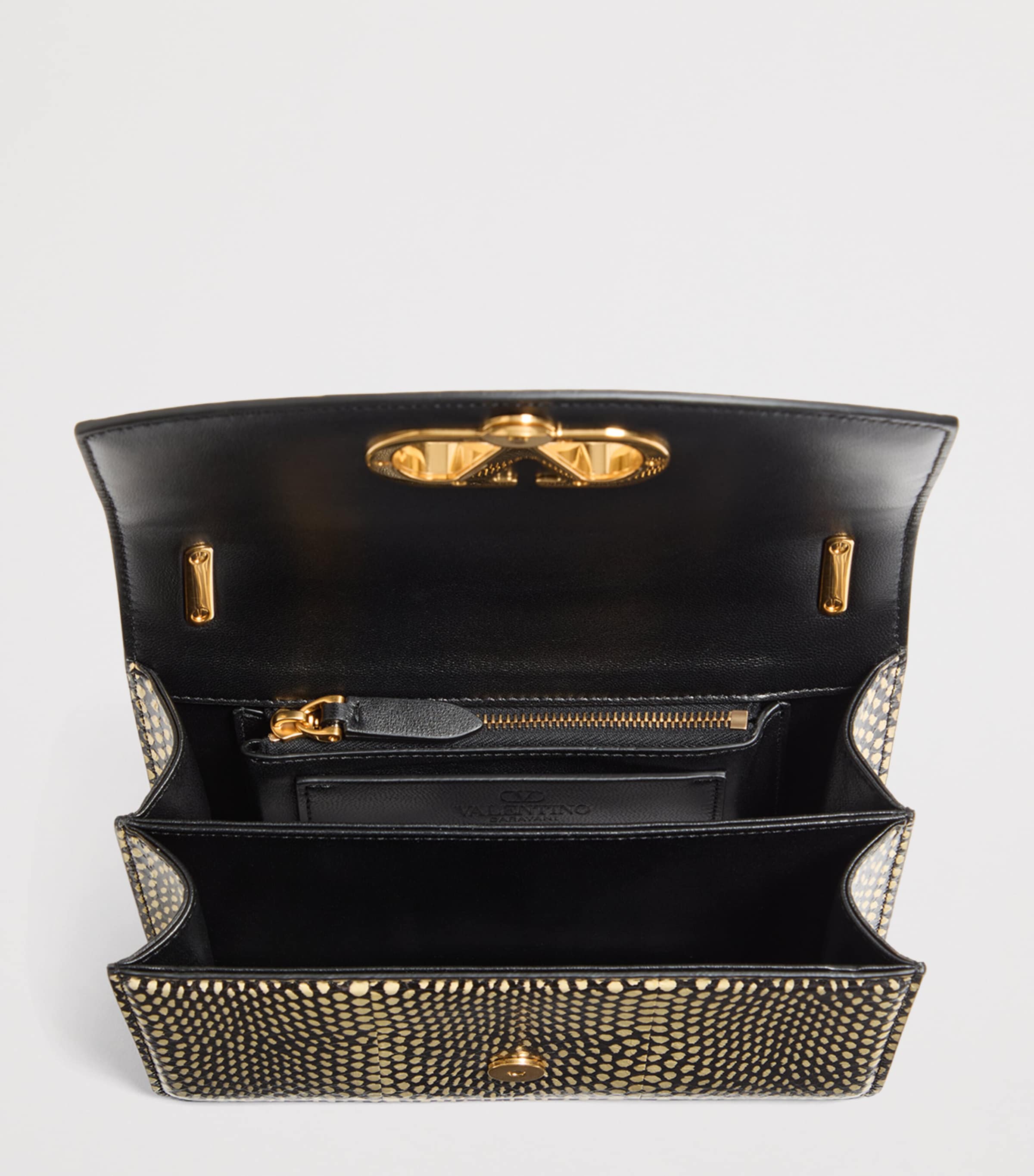 Valentino Garavani Small Snakeskin Vain Shoulder Bag Image 5