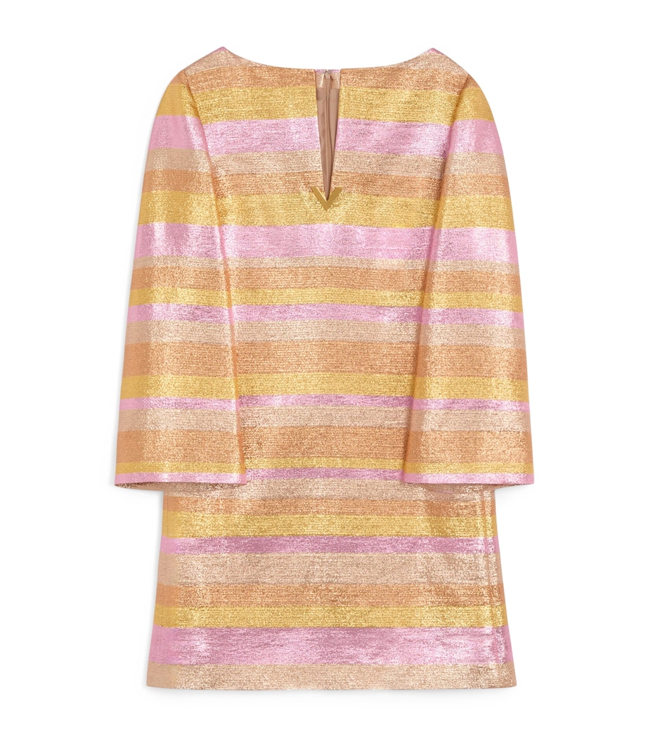 Valentino Womens Metallic Stripe Mini Dress Image 1