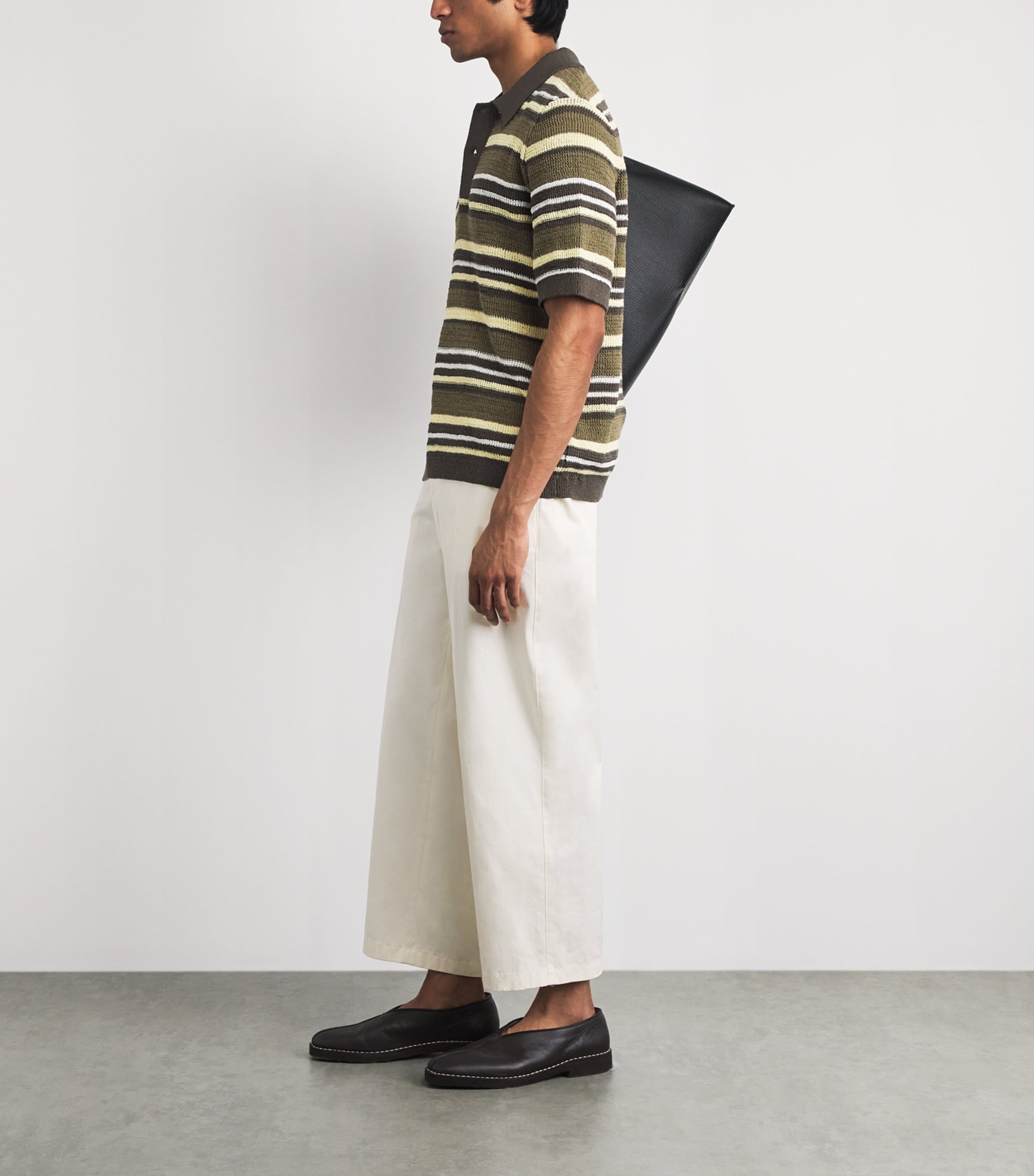 Samsøe Samsøe Mens Organic Cotton-Blend Polo Shirt Burnt Olive St. Image 2