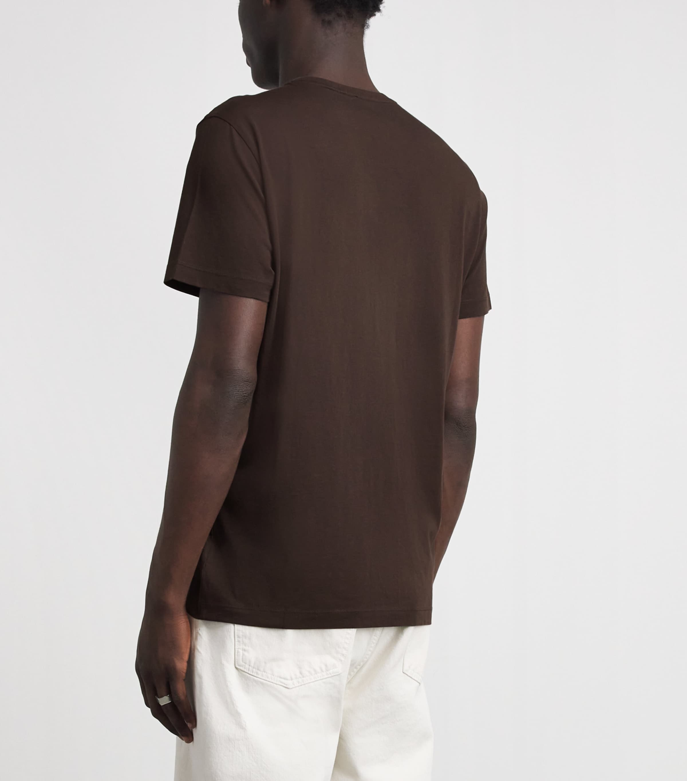 PAIGE Mens Pima Cotton Sorden T-Shirt Dark Agar Image 5