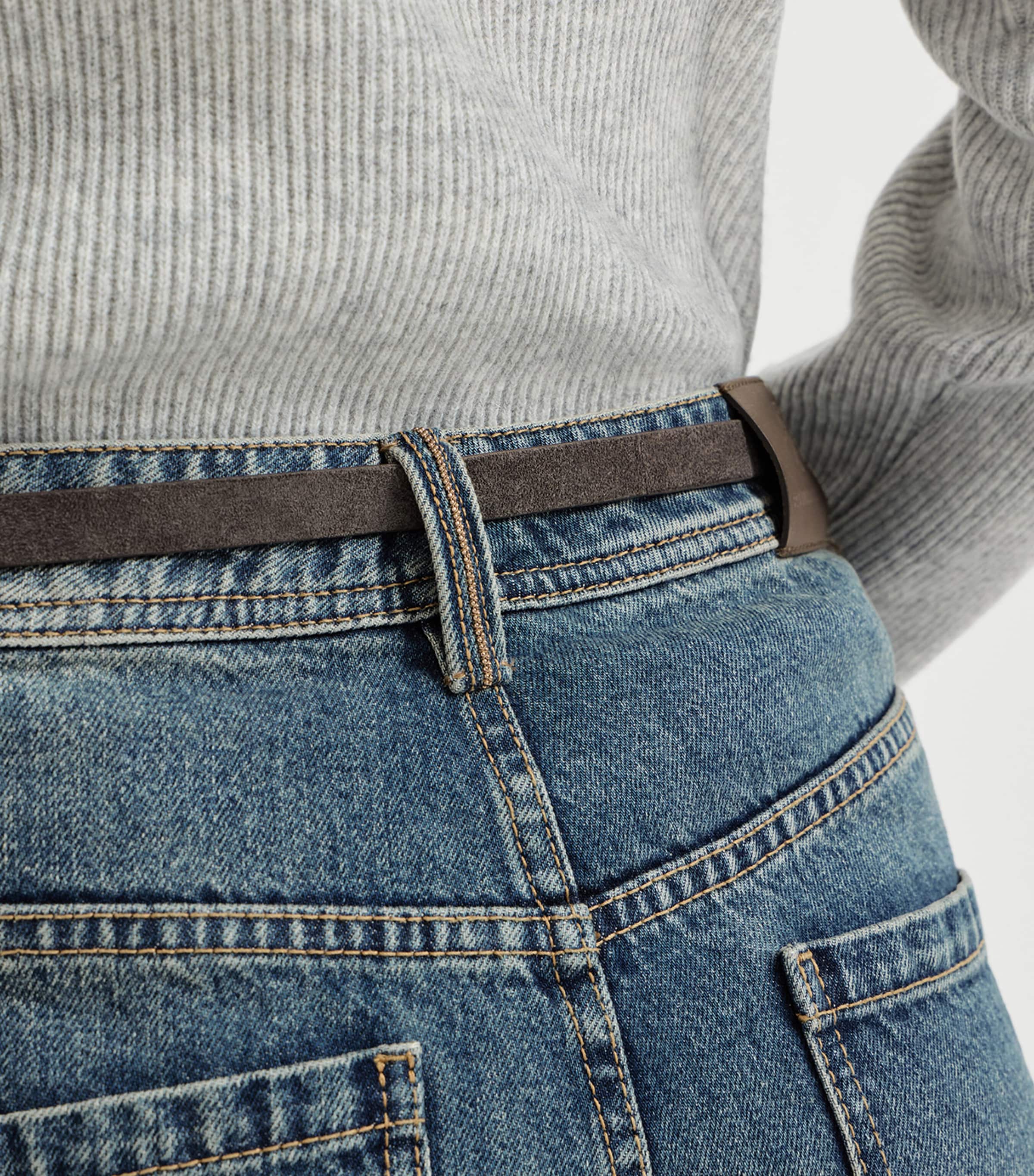 Brunello Cucinelli Womens Baggy Tapered Jeans Image 6