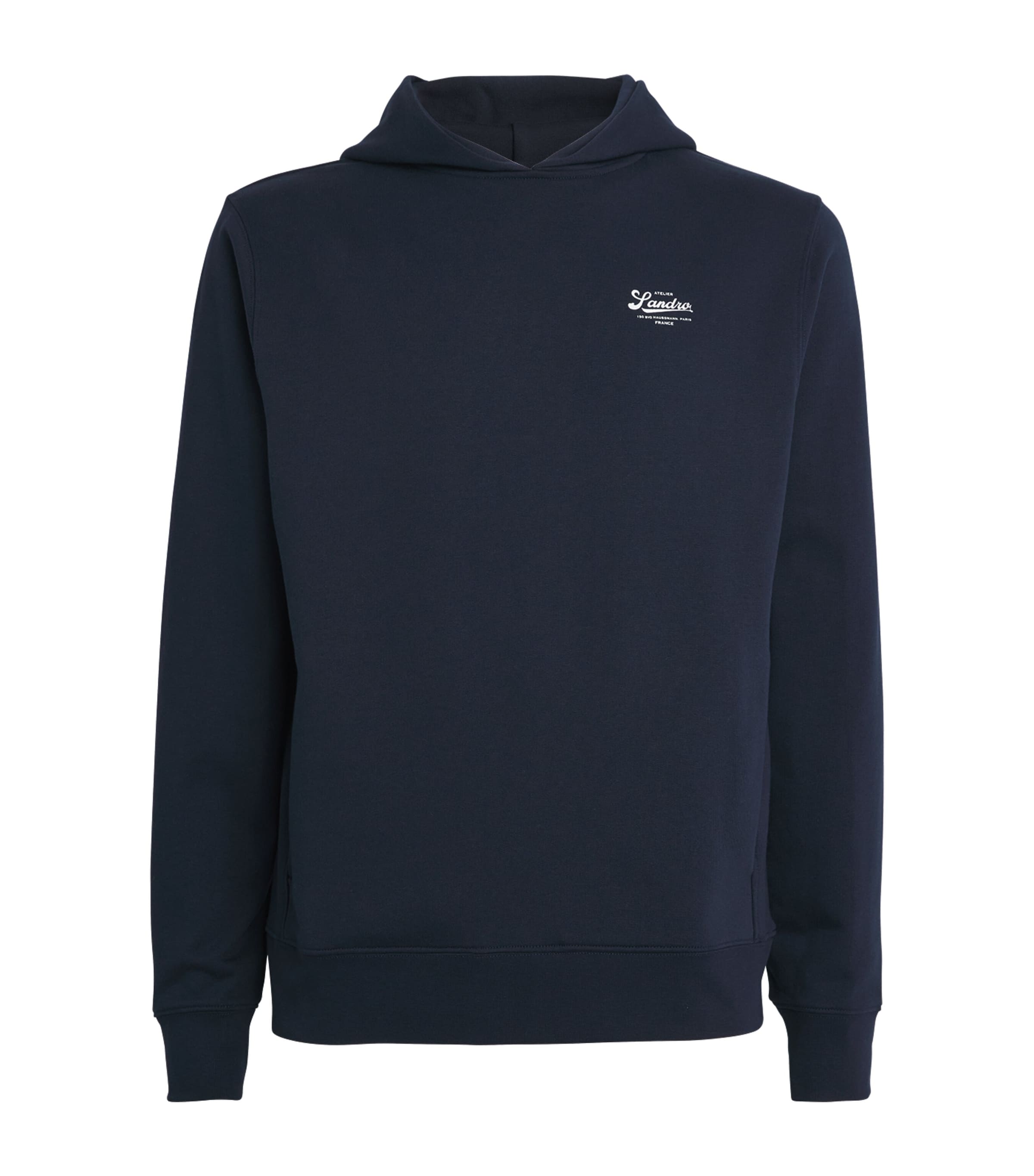 Sandro Paris Cotton Logo Atelier Hoodie | Men Clothing | Sweatshirts & Hoodies | Designers | Sandro Paris