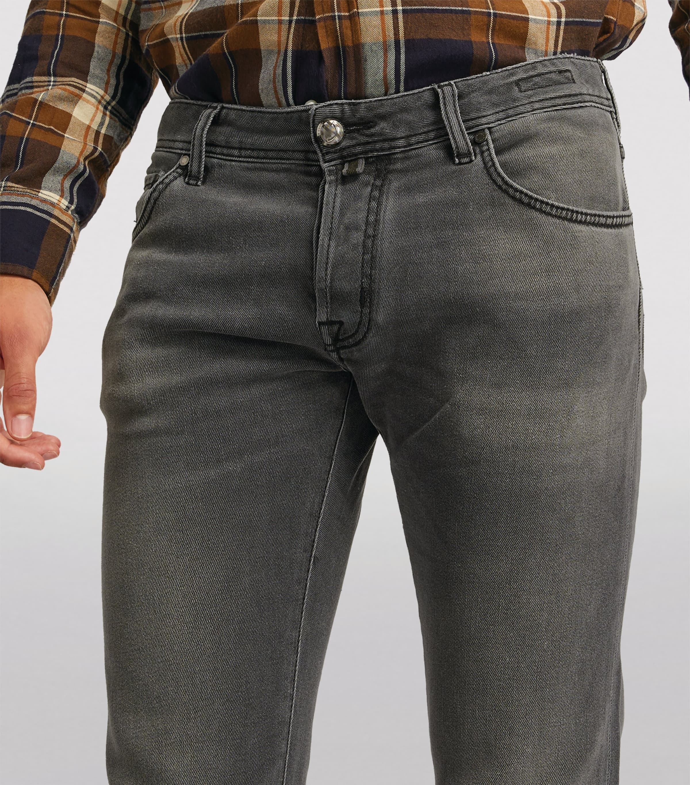 Comfort-Stretch Faded Slim Jeans 500D Image 6