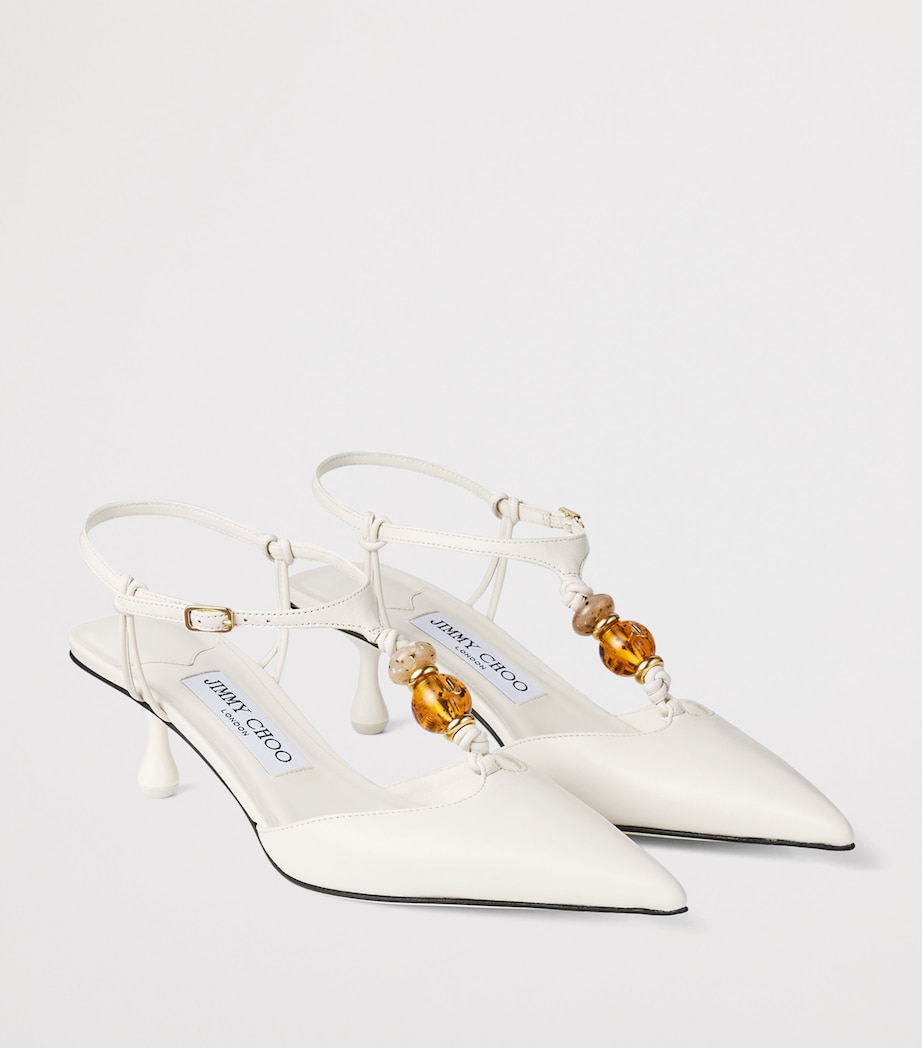 Jimmy Choo Lauri 50 Leather Slingback Pumps Latte Mix Image 2