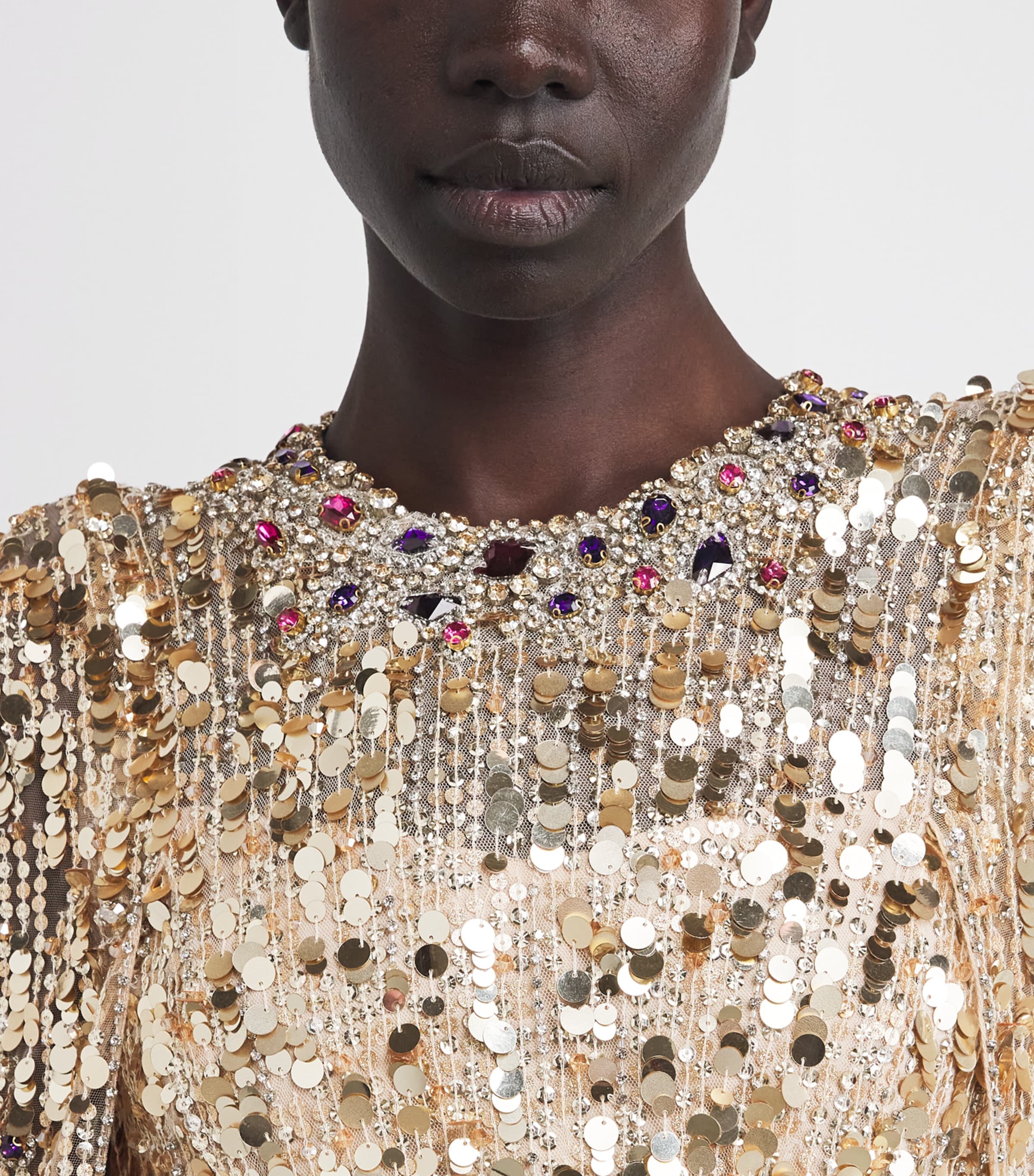 Embellished Honey Dew Gown ILLUSION + JEWEL Image 4