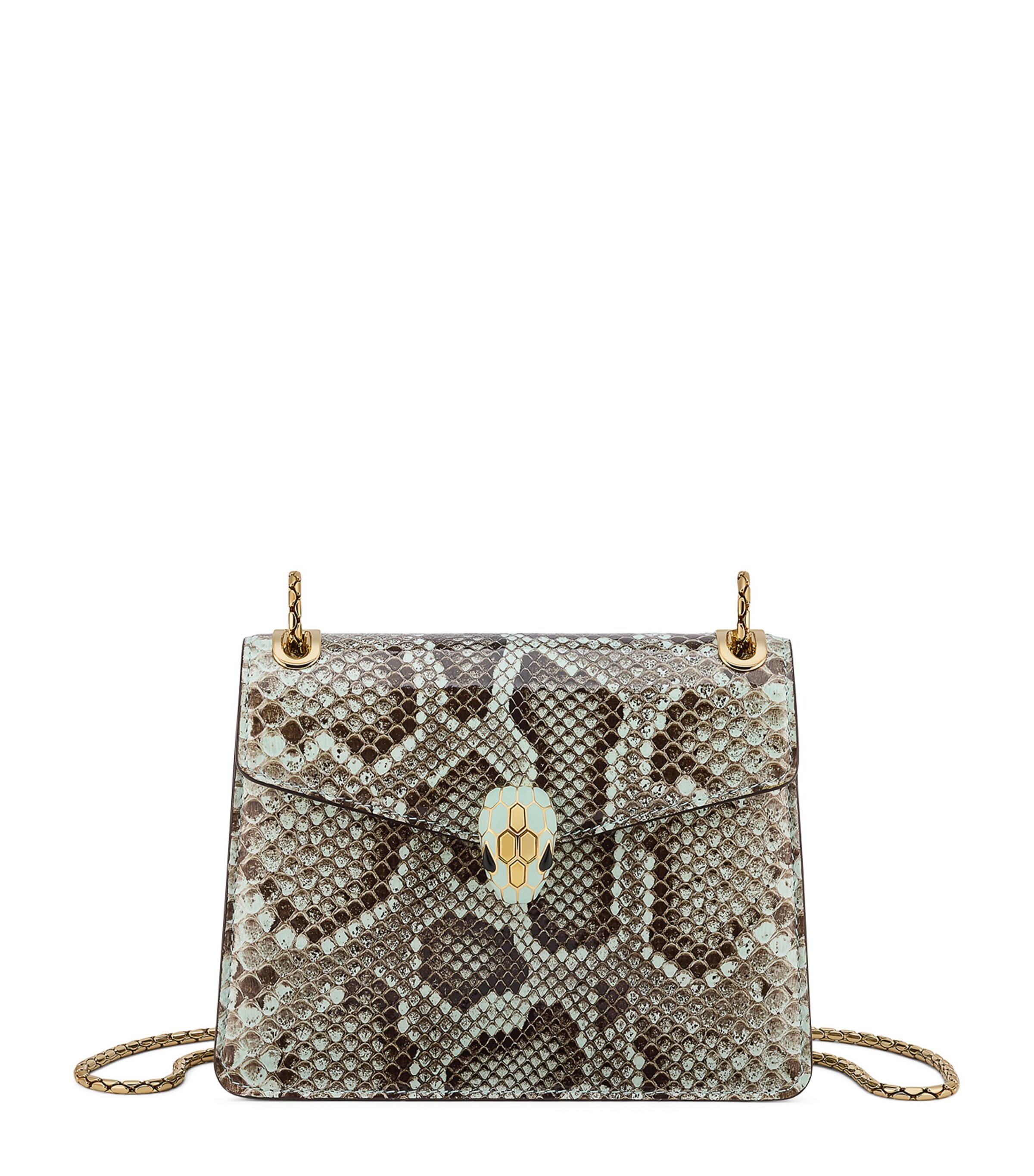 Small Python Leather Serpenti Forever Shoulder Bag GREEN MEDIUM Image 1