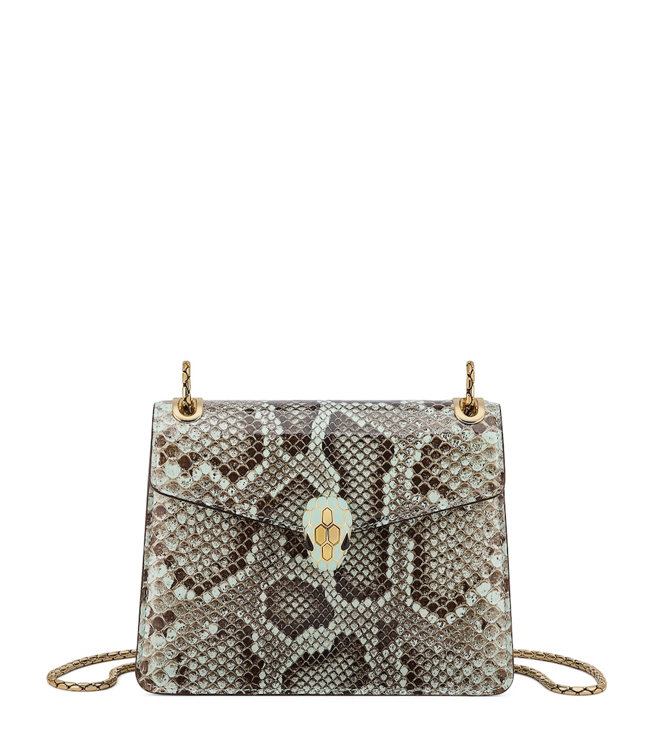 Small Python Leather Serpenti Forever Shoulder Bag GREEN MEDIUM Image 1