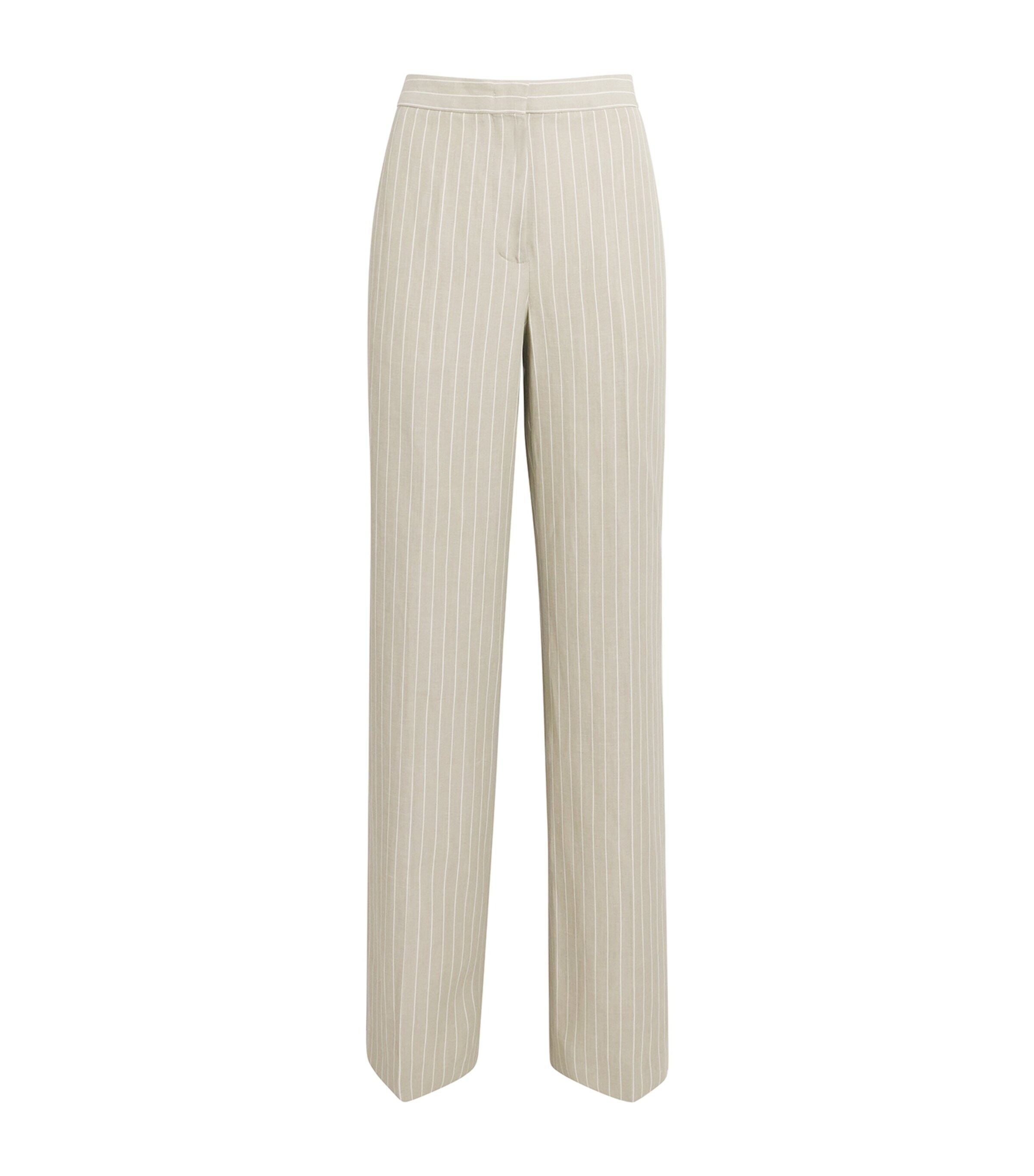 Pinstripe Straight-Leg Trousers VR1 ARGILLA/BIANCO Image 1
