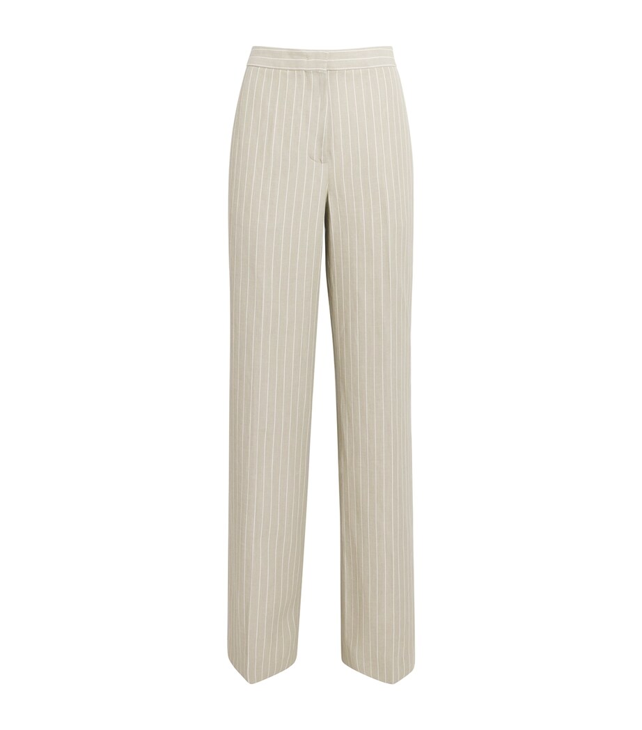 Pinstripe Straight-Leg Trousers VR1 ARGILLA/BIANCO Image 1