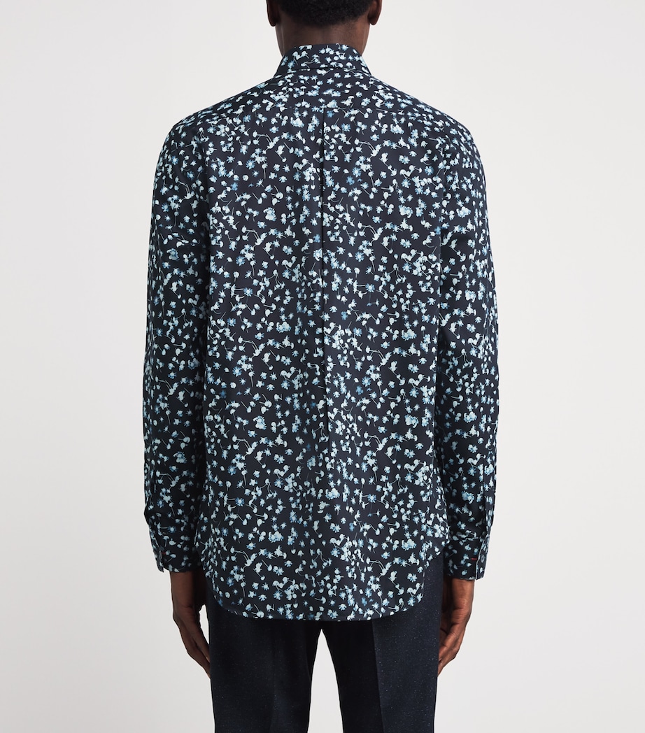 Cotton-Blend Printed Shirt 47_NAVY Image 4