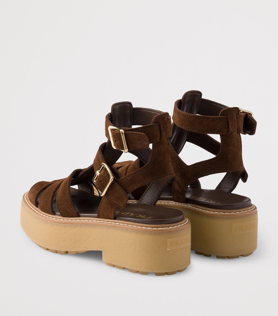 Prada Suede Gladiator Sandals 55 Image 4