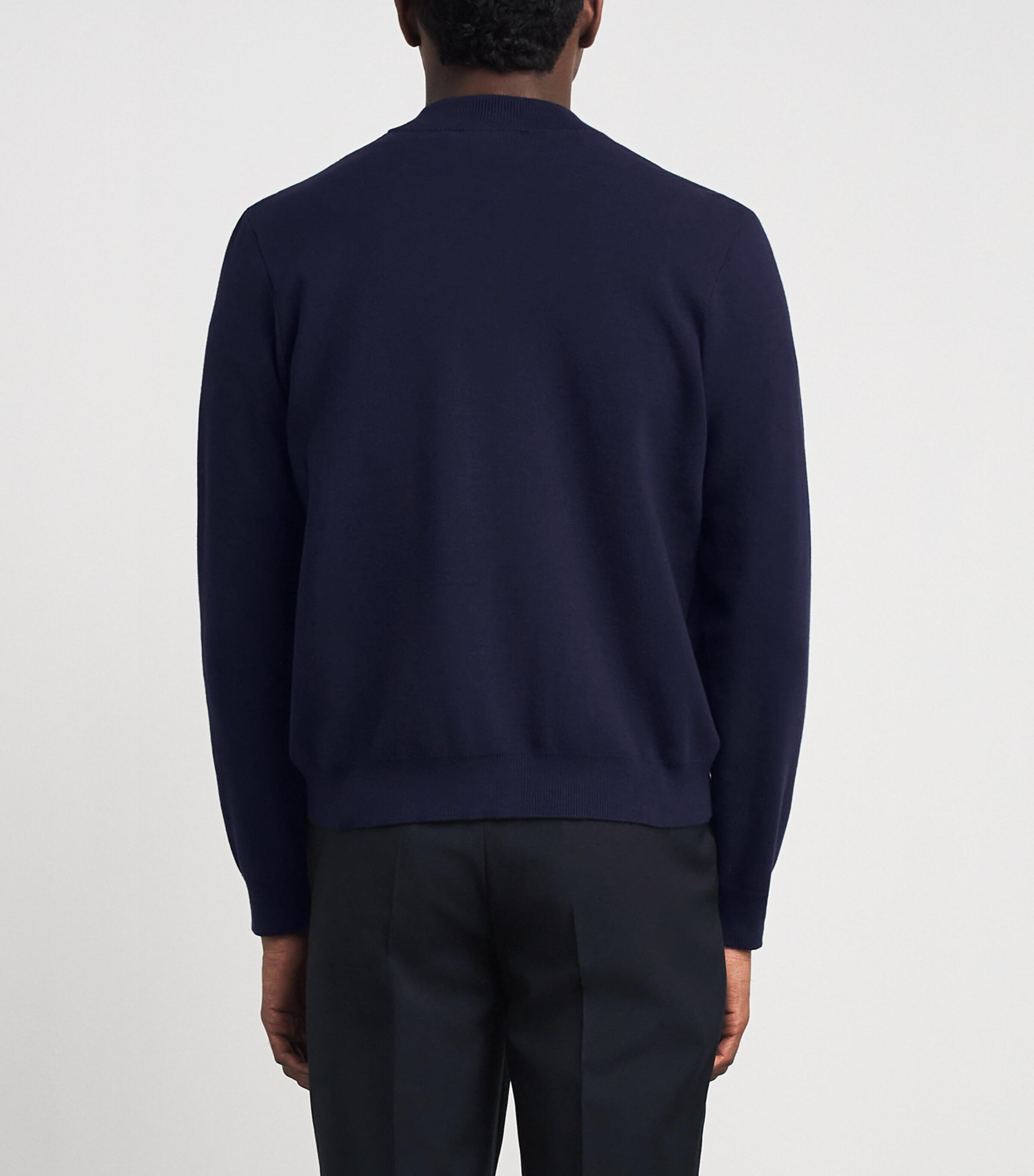 Falke Mens Organic Cotton Zip-Up Sweater Night Sky Image 5