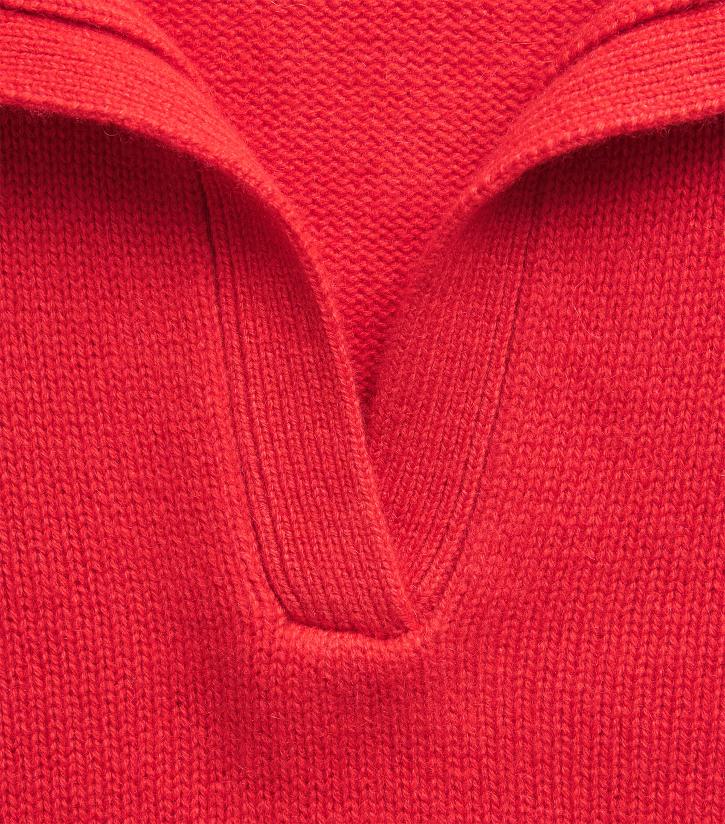 Soft Goat Womens Cashmere Polo Sweater Rouge Image 6