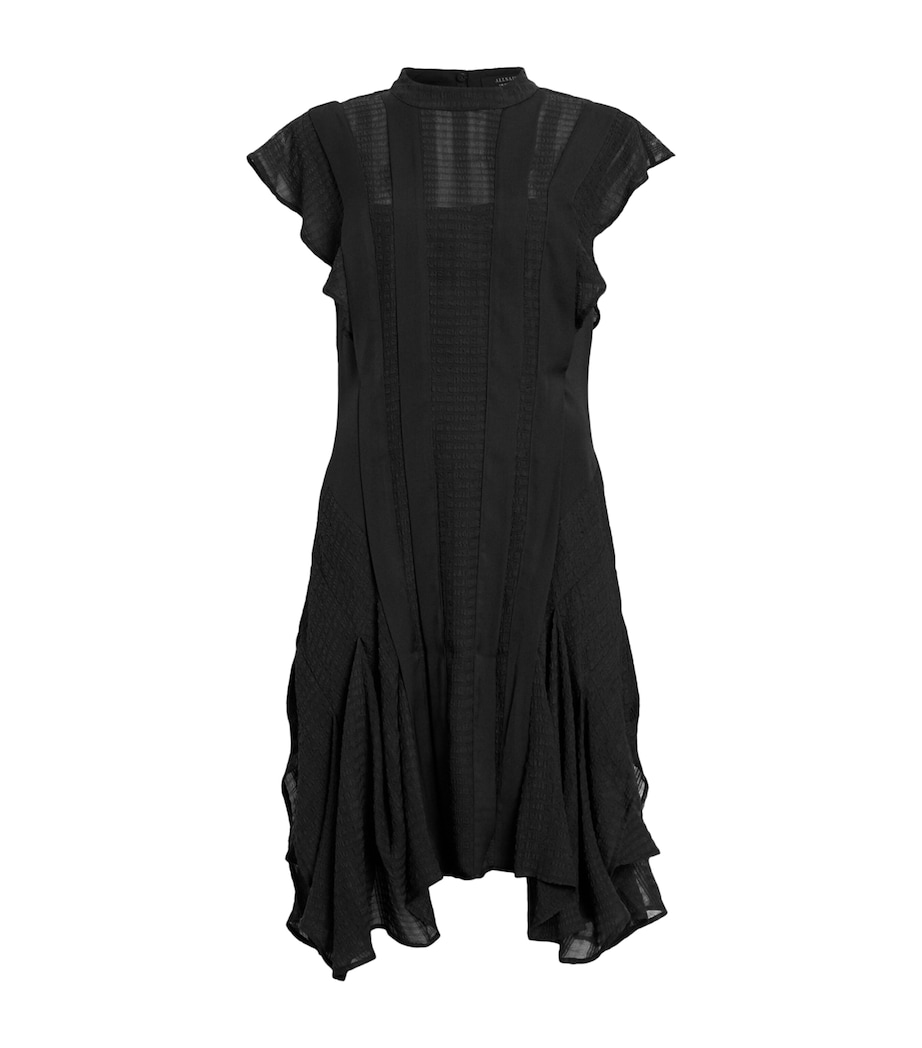 Asymmetric Fleur Dress BLACK Image 1
