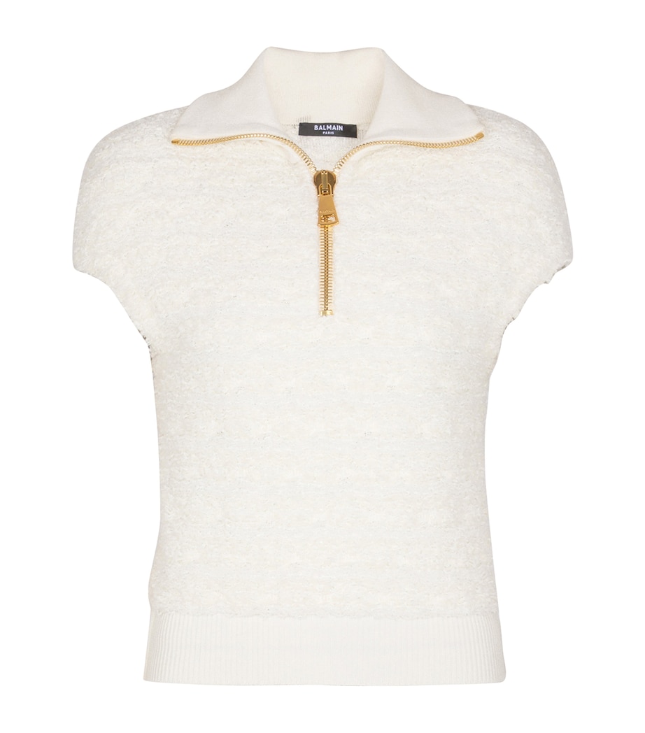 Tweed Half-Zip Top 0KA NATUREL Image 1