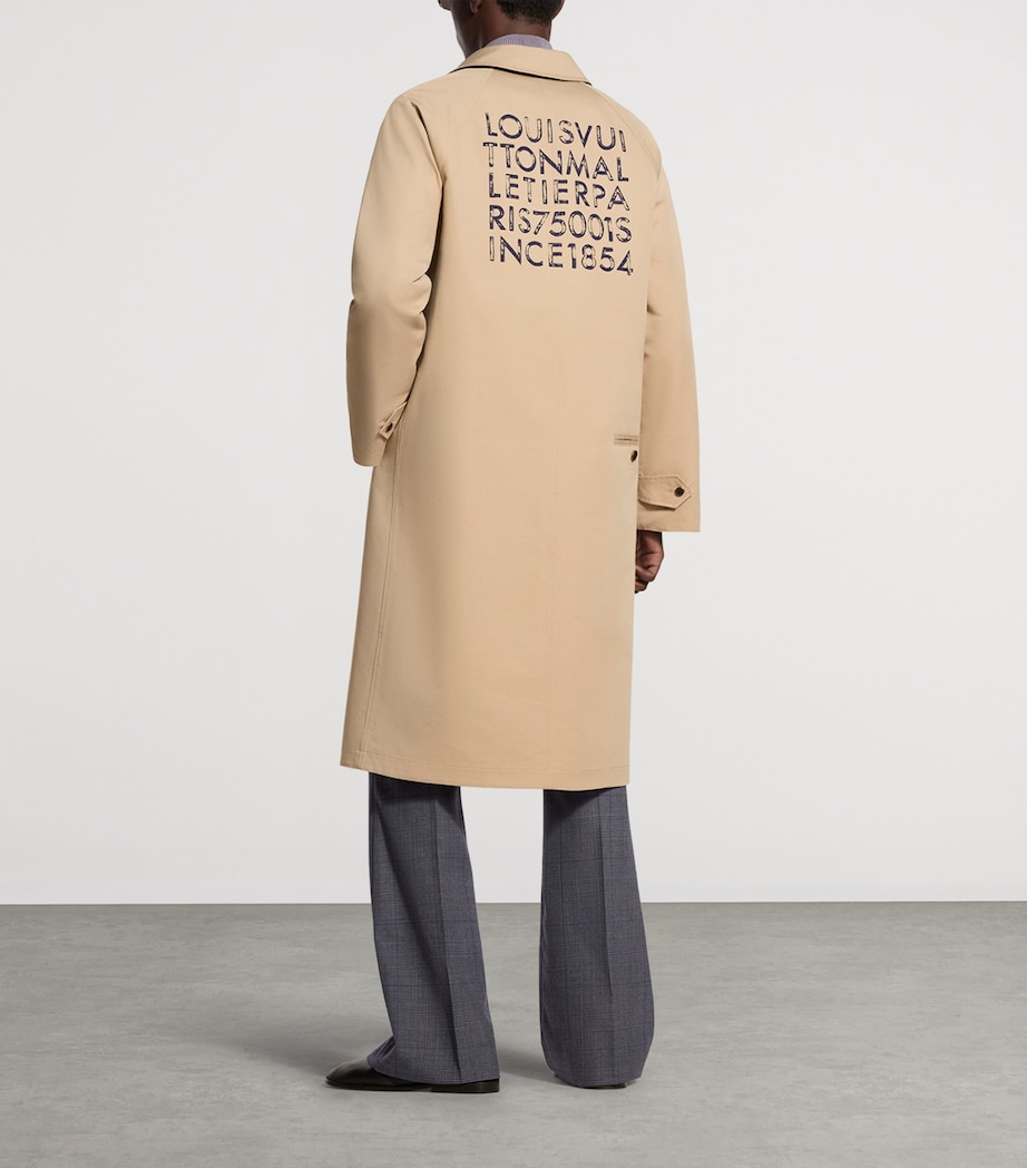 LOUIS VUITTON Mens Cotton-Silk Reversible Trench Coat Beige Image 3