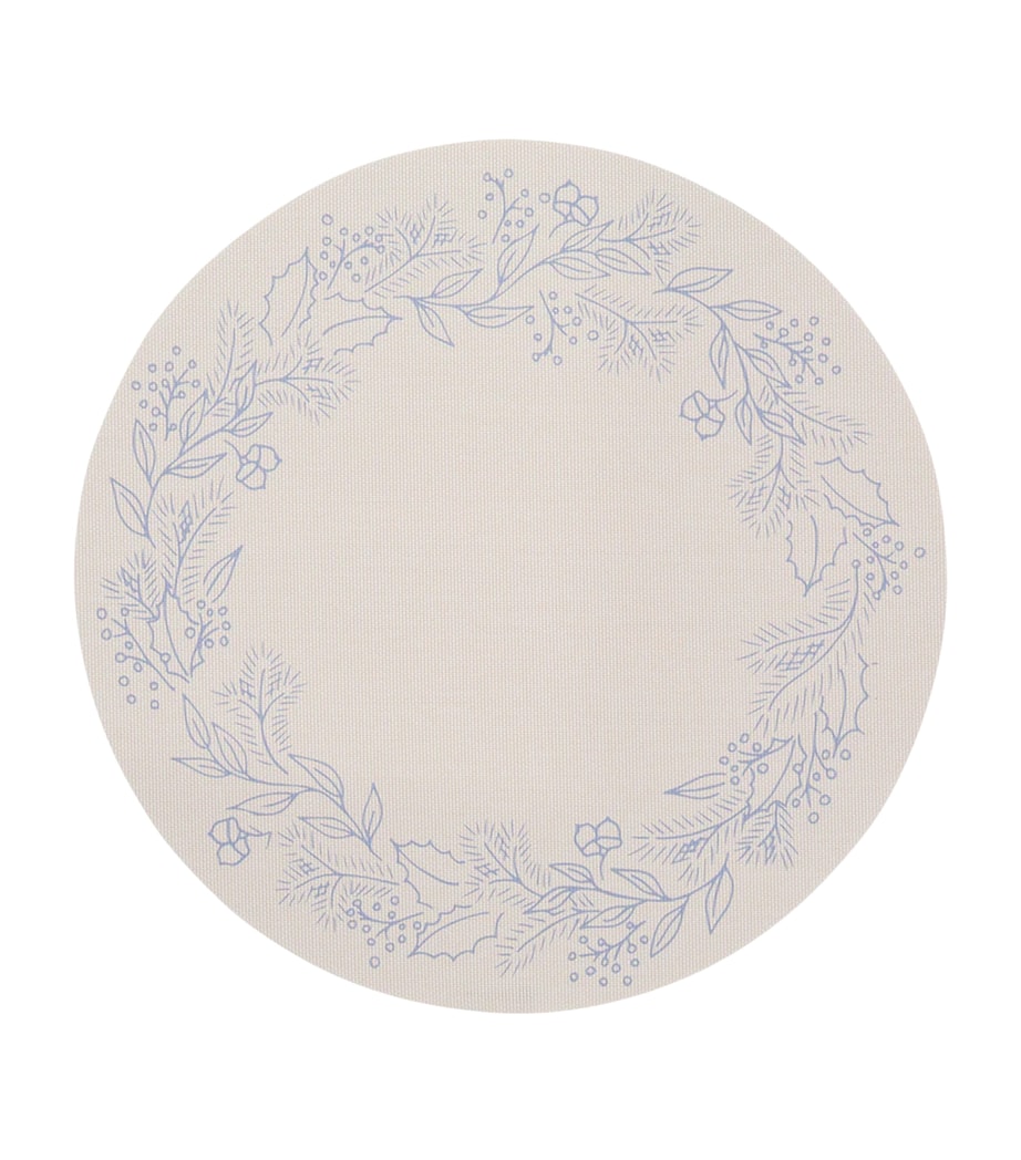 x Martha Stewart Wreath Placemat (38cm) FROST Image 1
