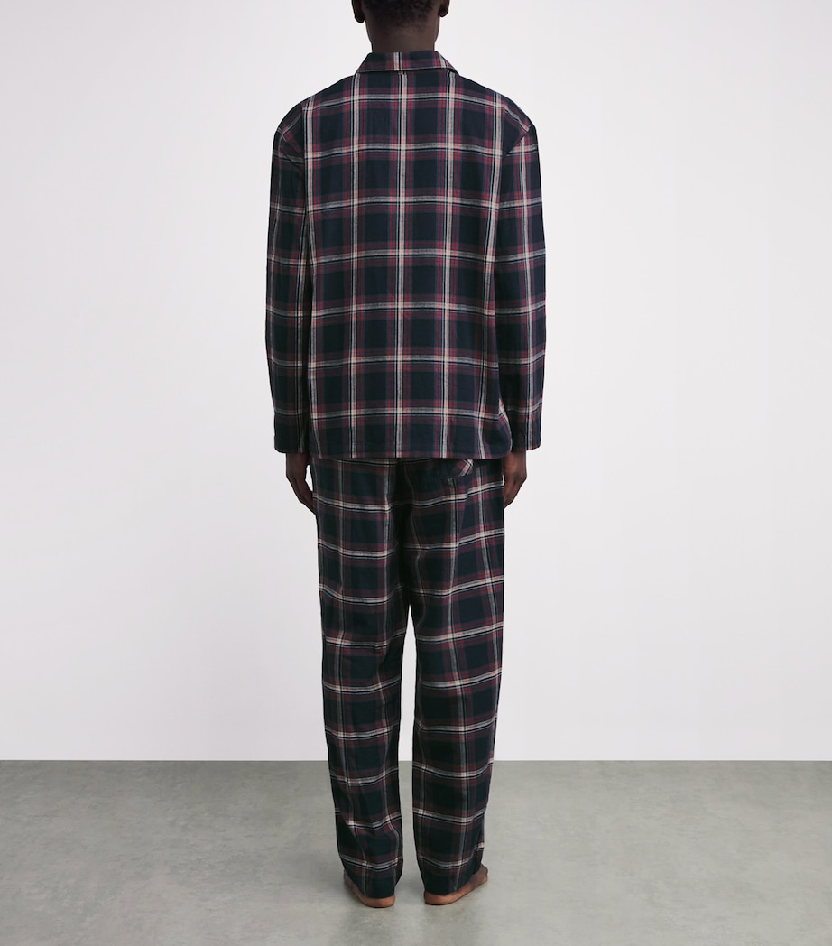 Cotton-Blend Check Pyjama Set 460 OPEN BLUE Image 3