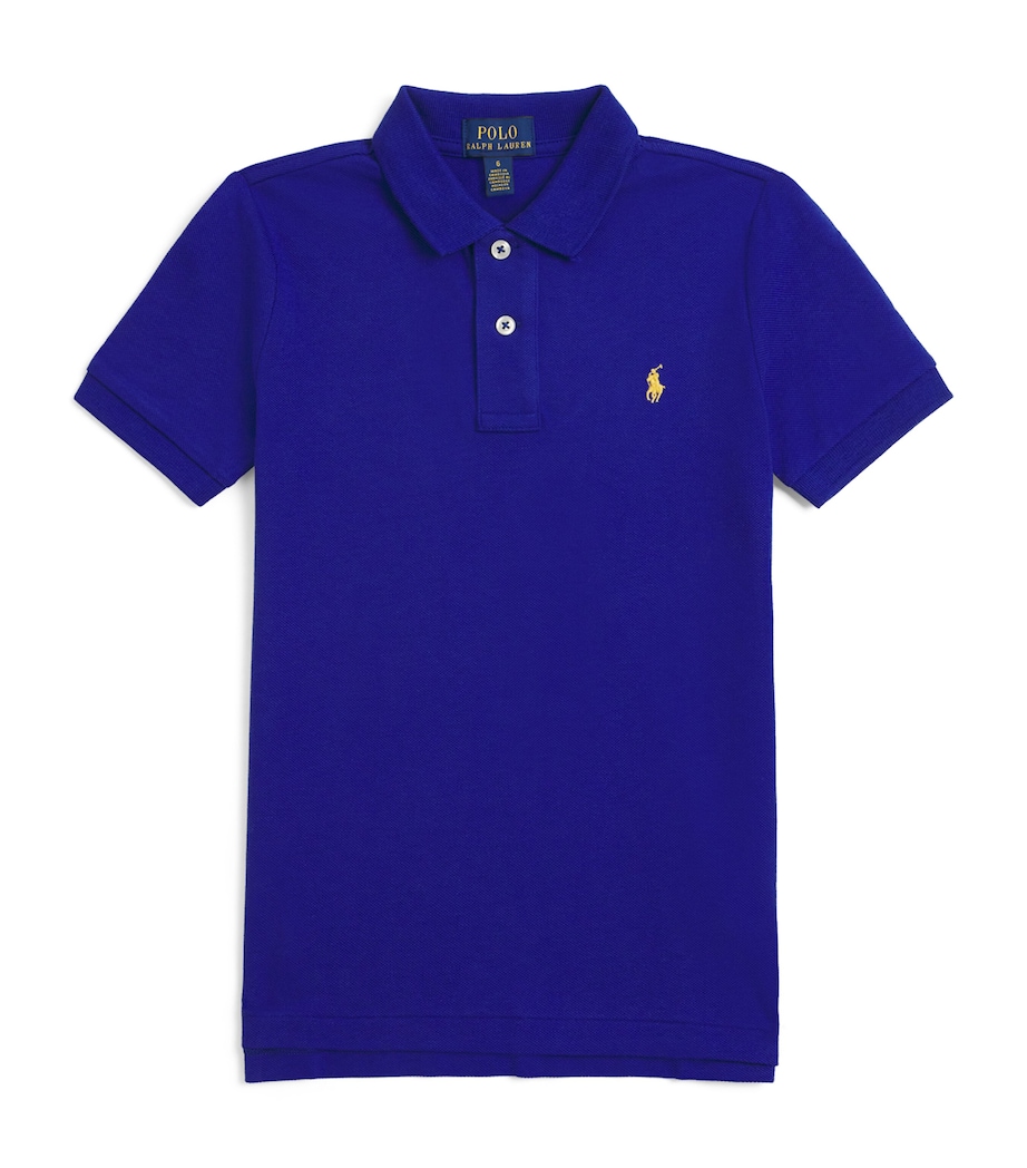Cotton Polo Shirt (2-7 Years) BLUE Image 1