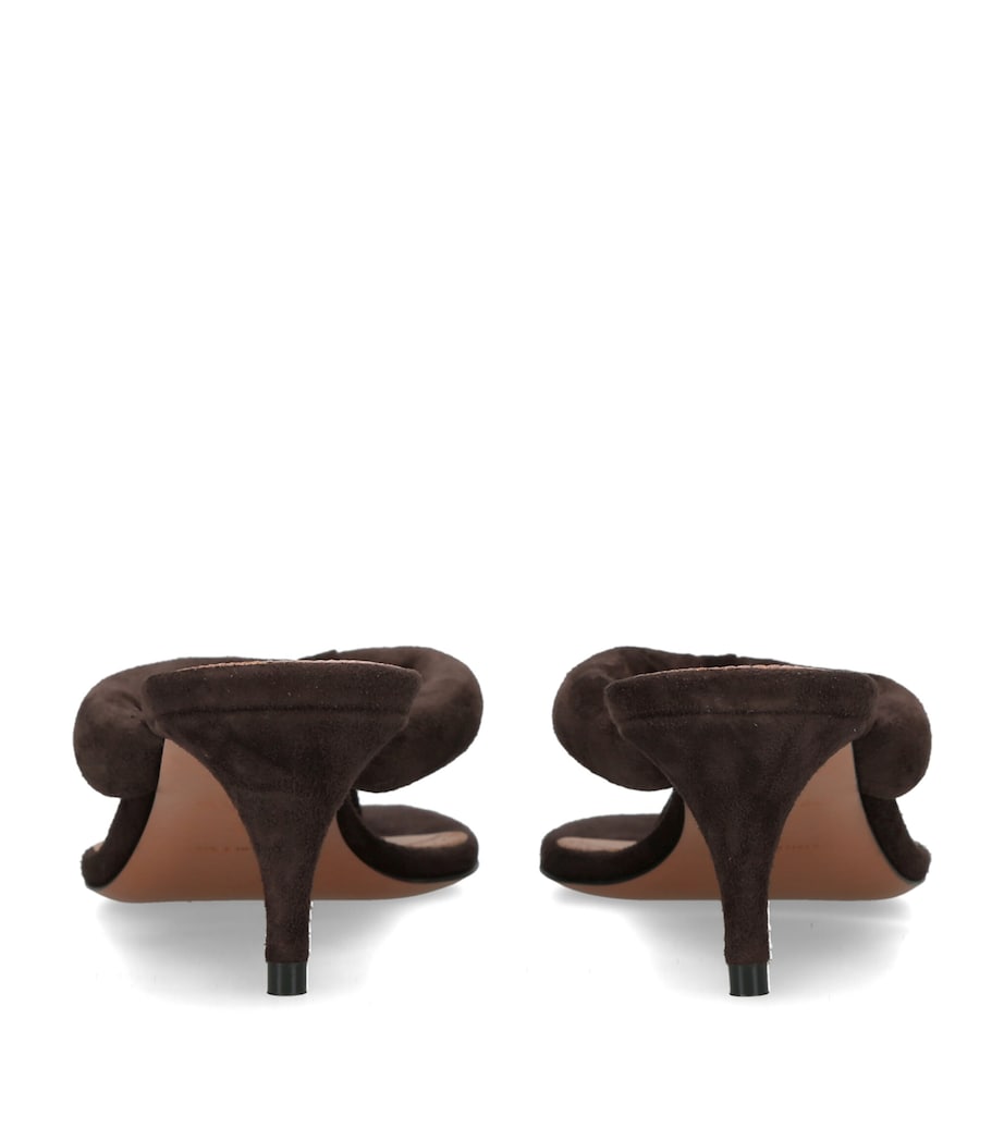 Alaïa Satin Thong Sandals 55 Dark Brown Image 4