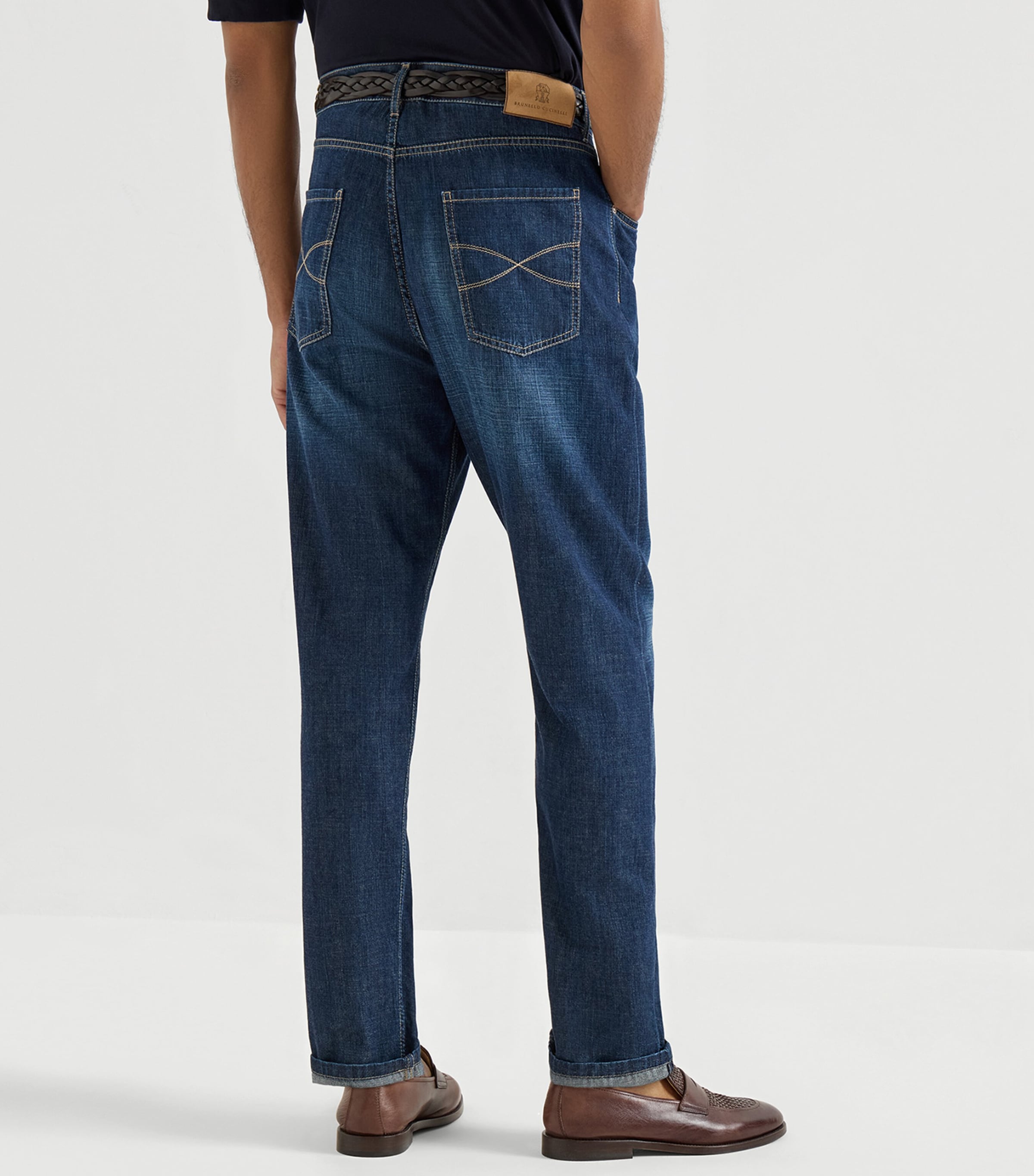 Crest-Detail Straight Jeans C1468 Image 5