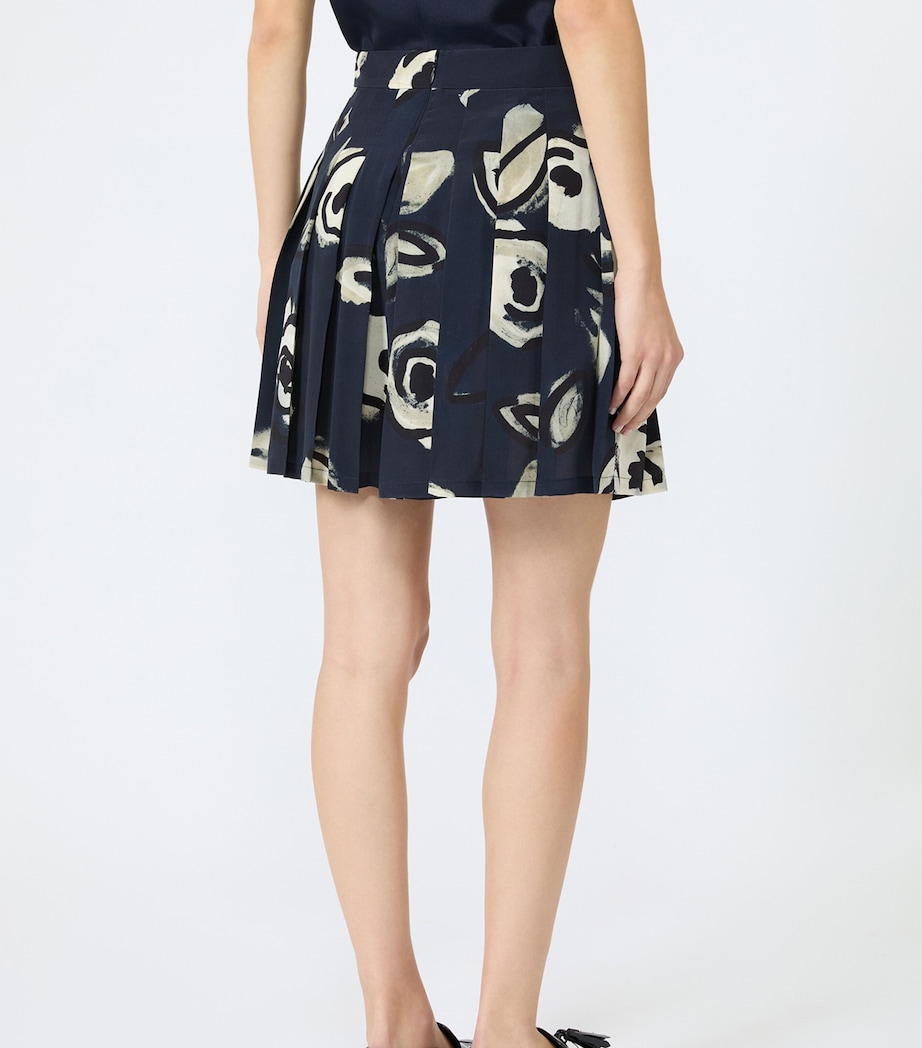 Max Mara Womens Silk Printed Shorts Ultramarine Image 4