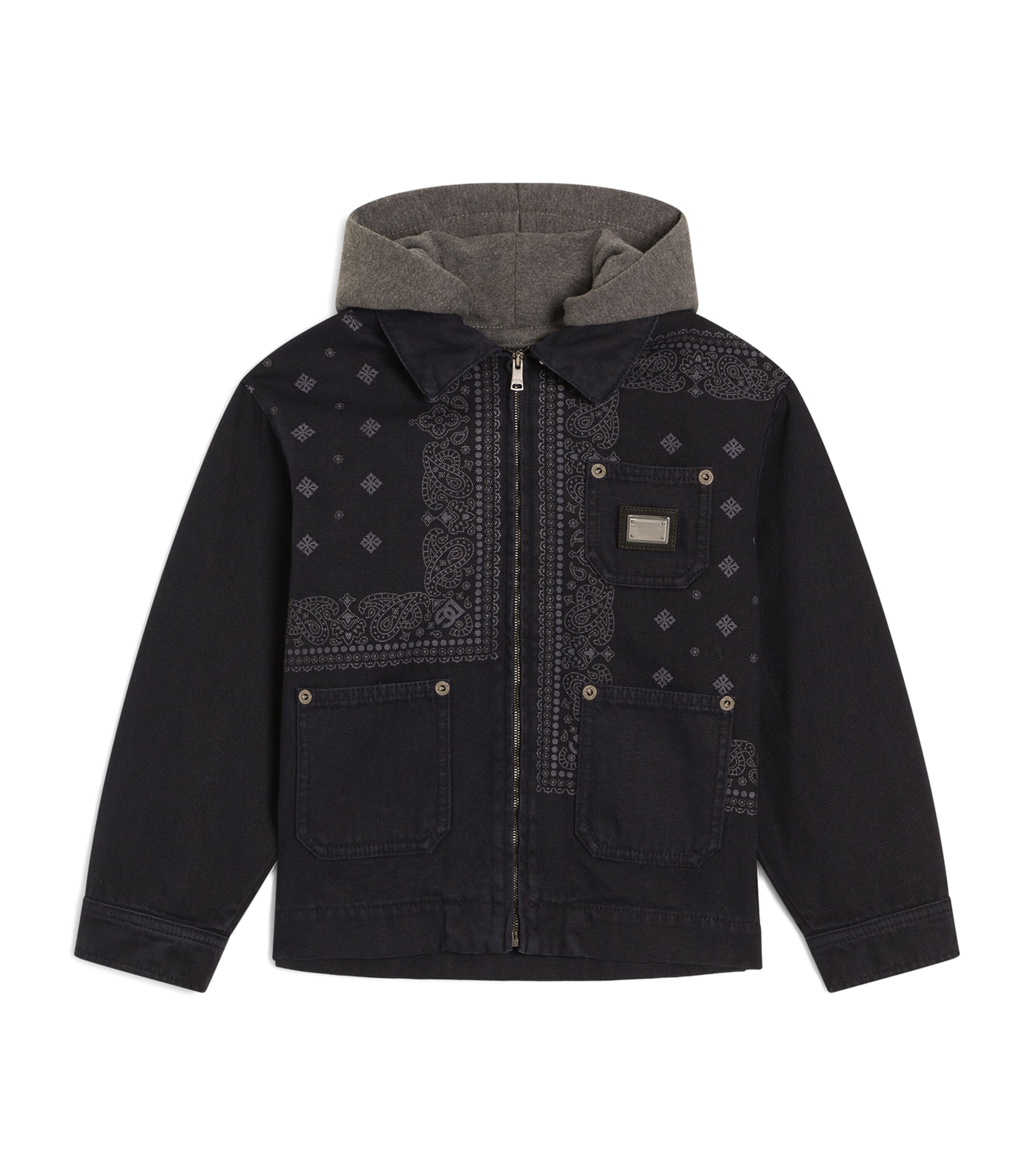 Dolce&Gabbana Kids Bandana Print Canvas Jacket