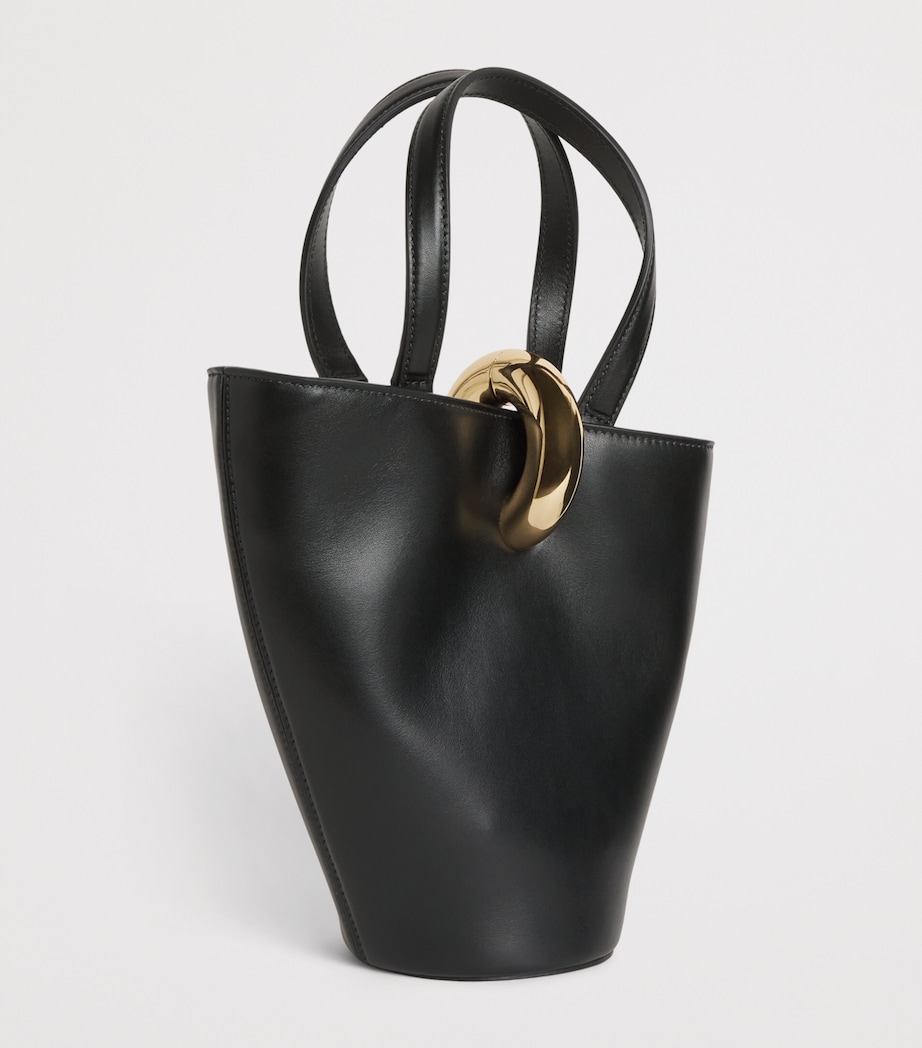 Jacquemus Small Leather Le Bambola Tote Bag Black Image 3