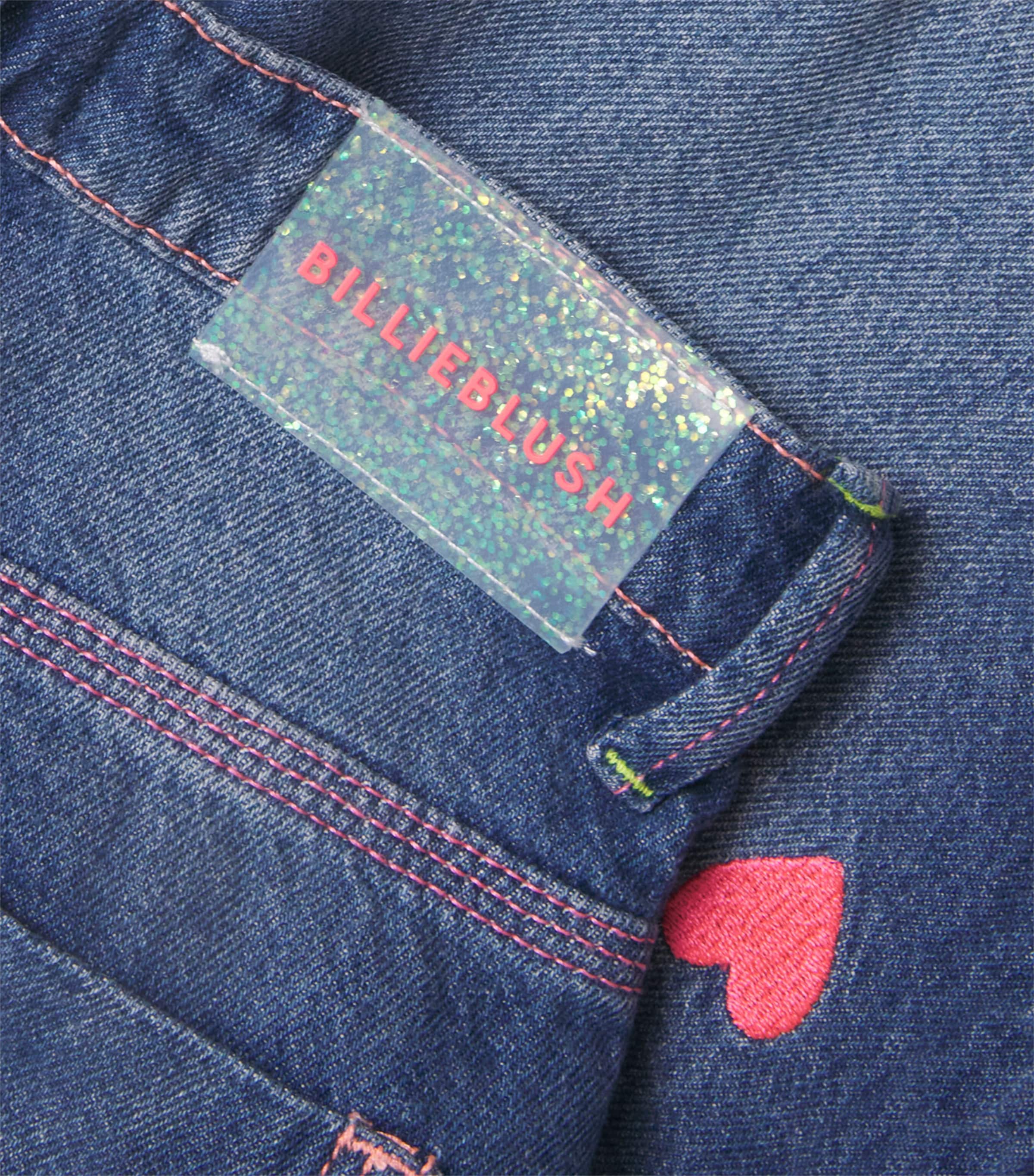 Heart-Detail Jeans (2-6 Years) DBLE STONE+BROSSAGE Image 3
