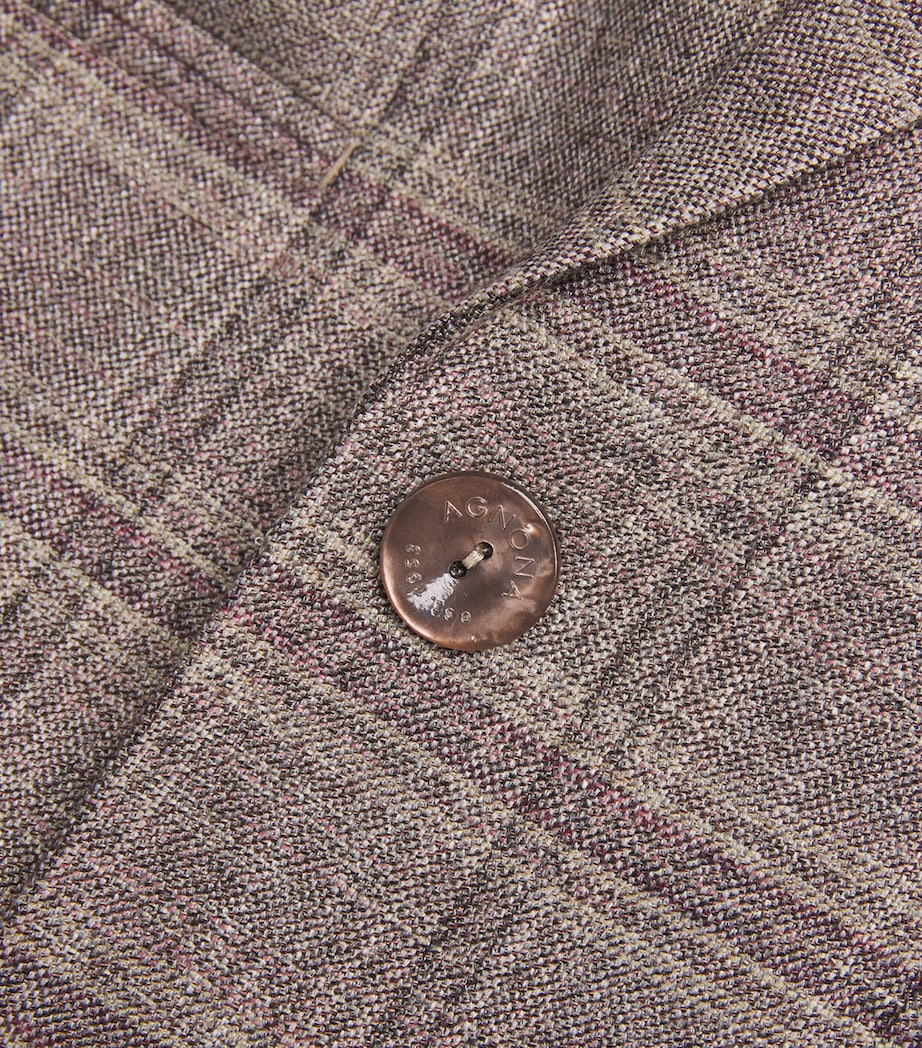 Wool-Blend Single-Breasted Blazer 708 GREY/LILAC Image 5