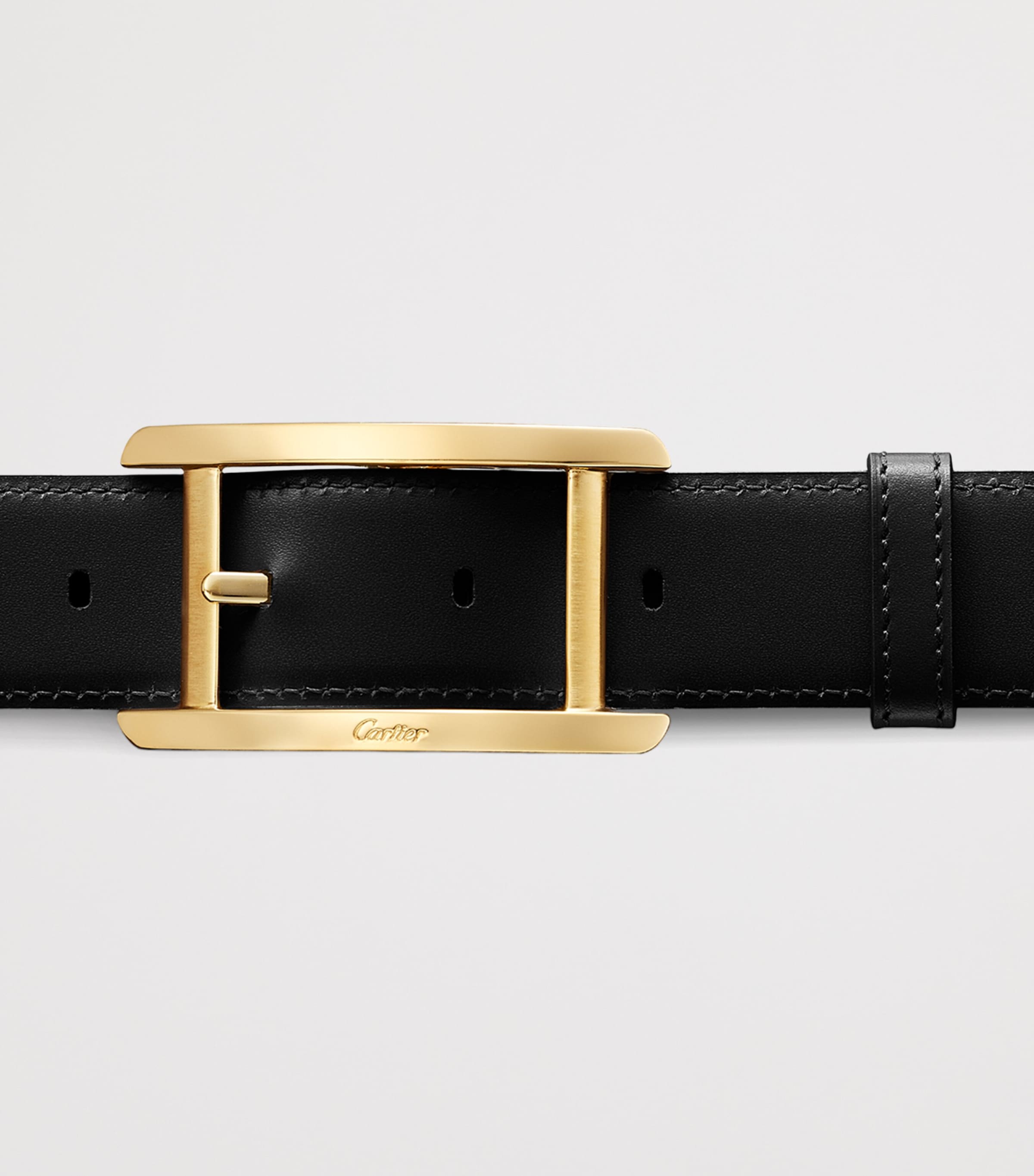 Cartier Leather Reversible Tank de Cartier Belt Black Image 4
