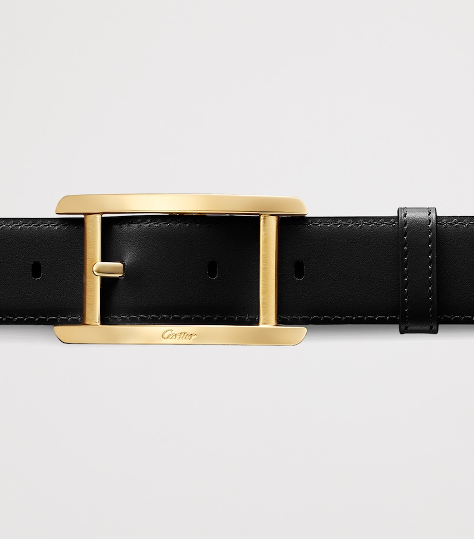 Cartier Leather Reversible Tank de Cartier Belt Black Image 4