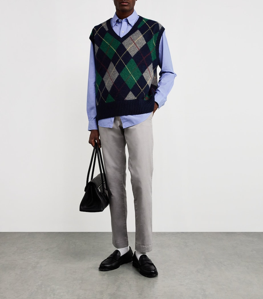 Cotton End-on-End Shirt BLUE Image 2