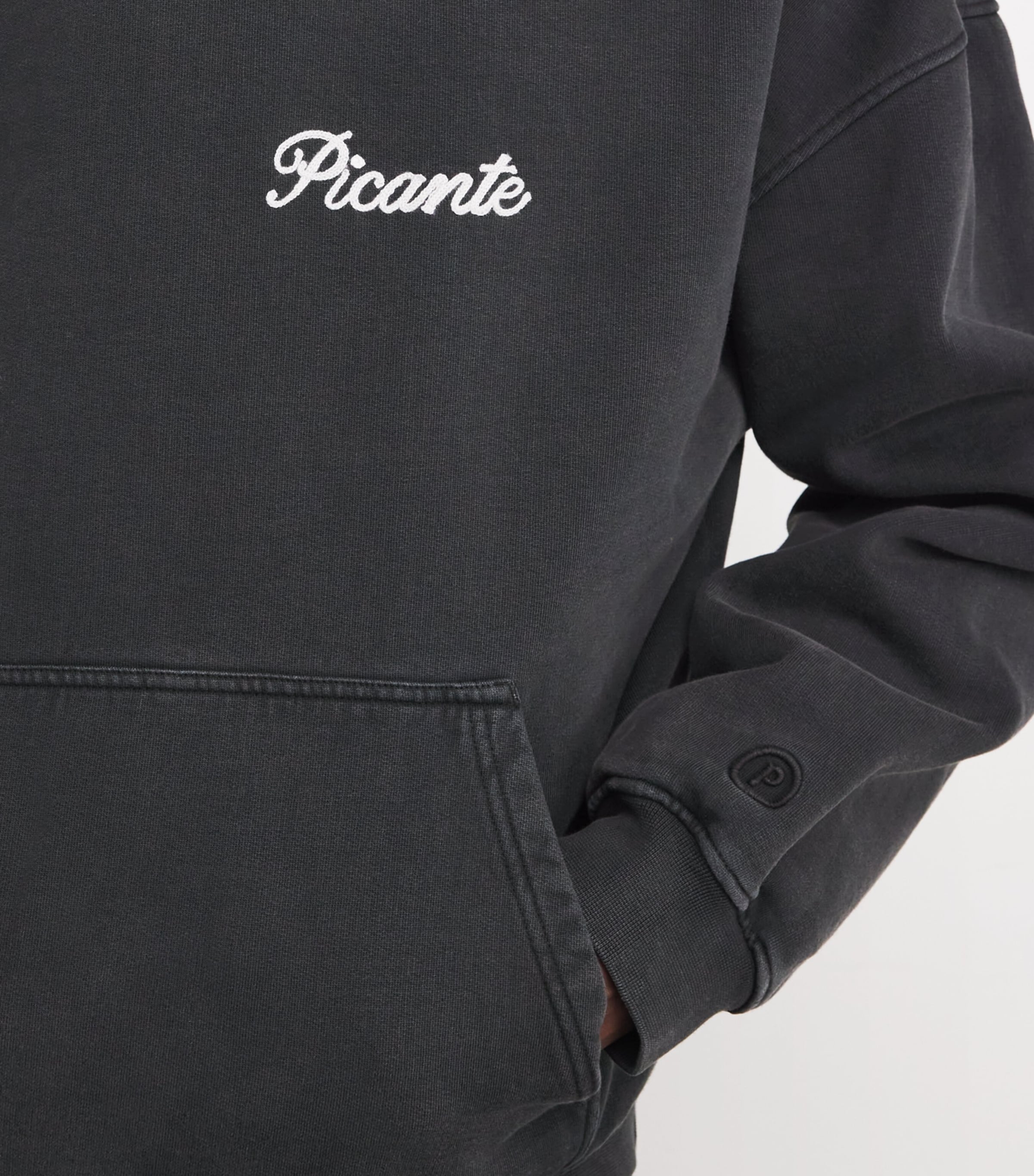 Organic Cotton Tailor Logo Hoodie SUN-FADED BLACK Image 6