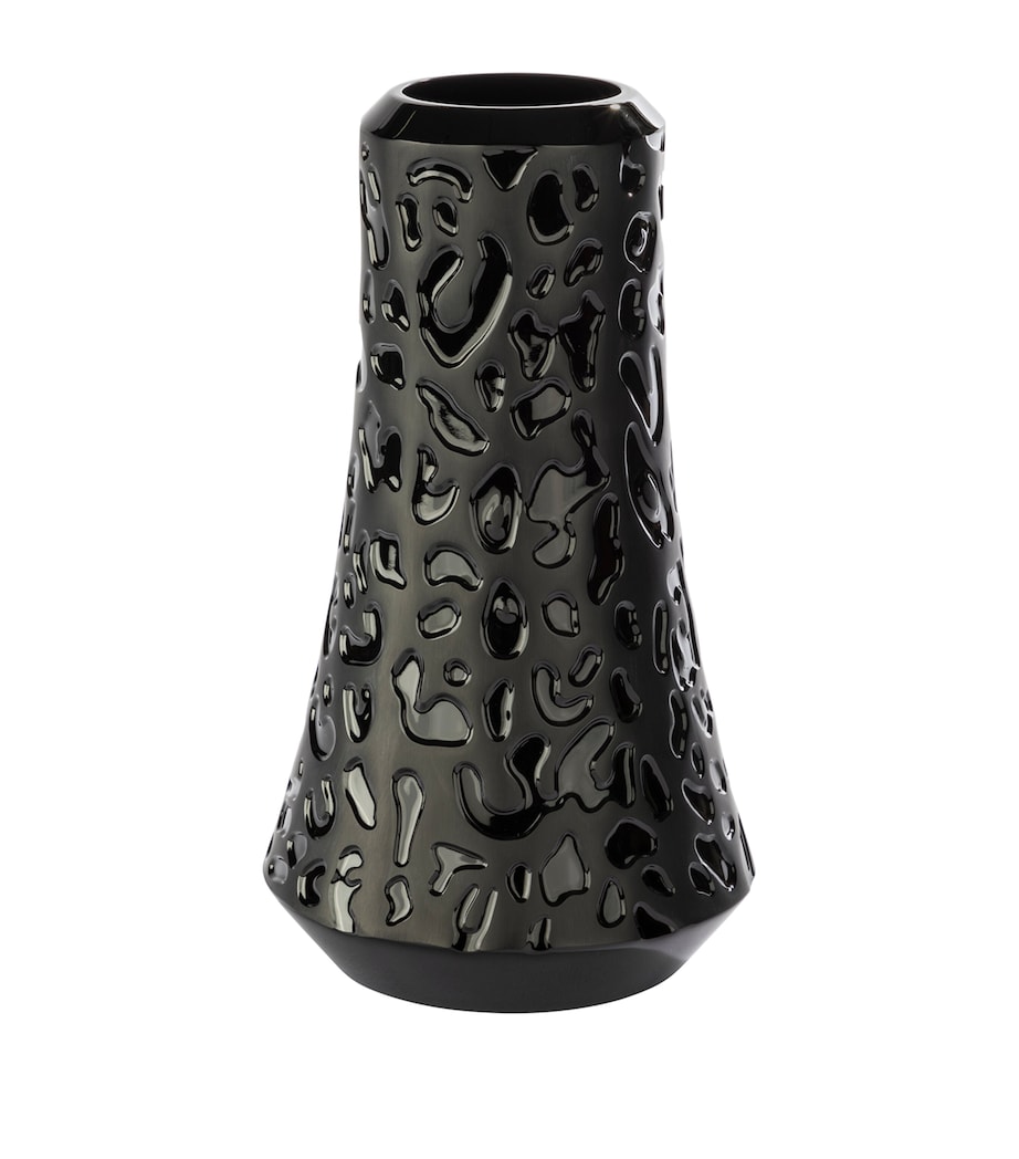 Crystal Panther Vase (20cm) NOIR Image 1