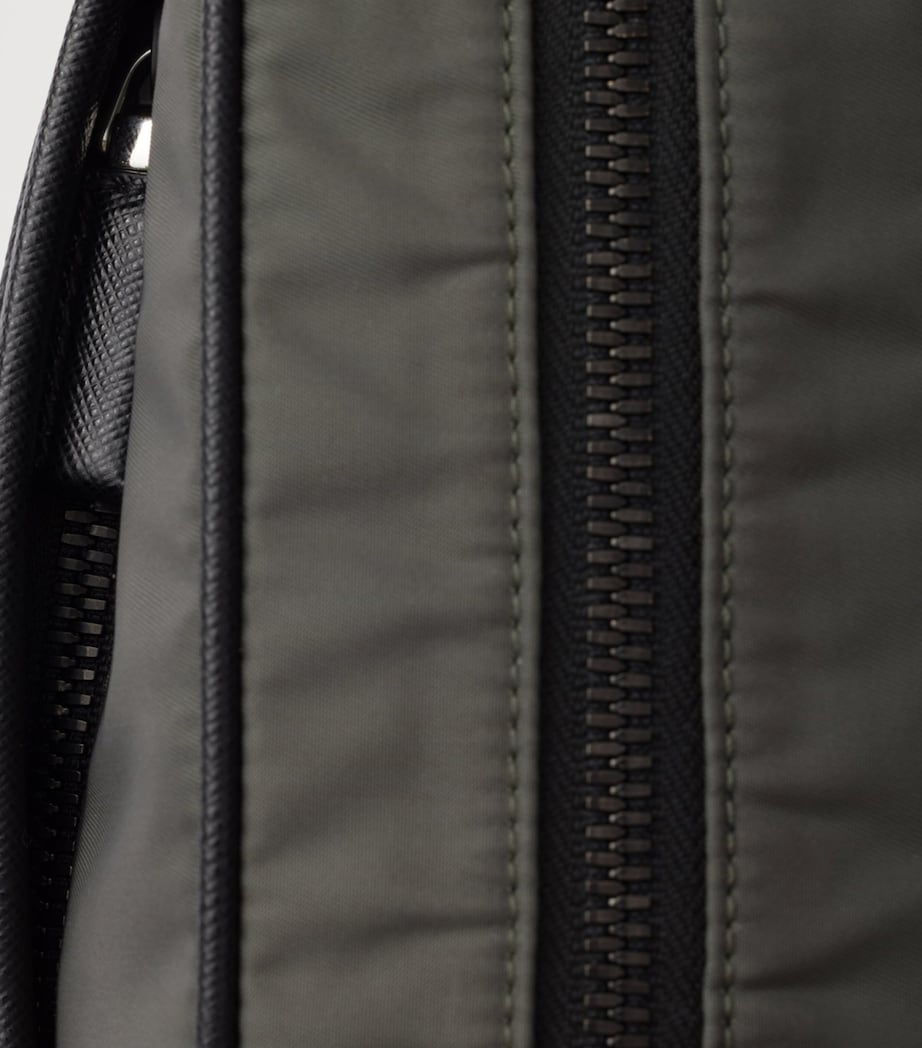 Re-Nylon Saffiano leather-Trim Shoulder Bag F0414 Image 5