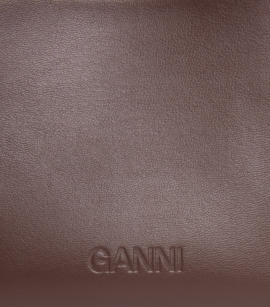 GANNI Mini Bou Top-Handle Bag Chocolate Fondnt Image 6